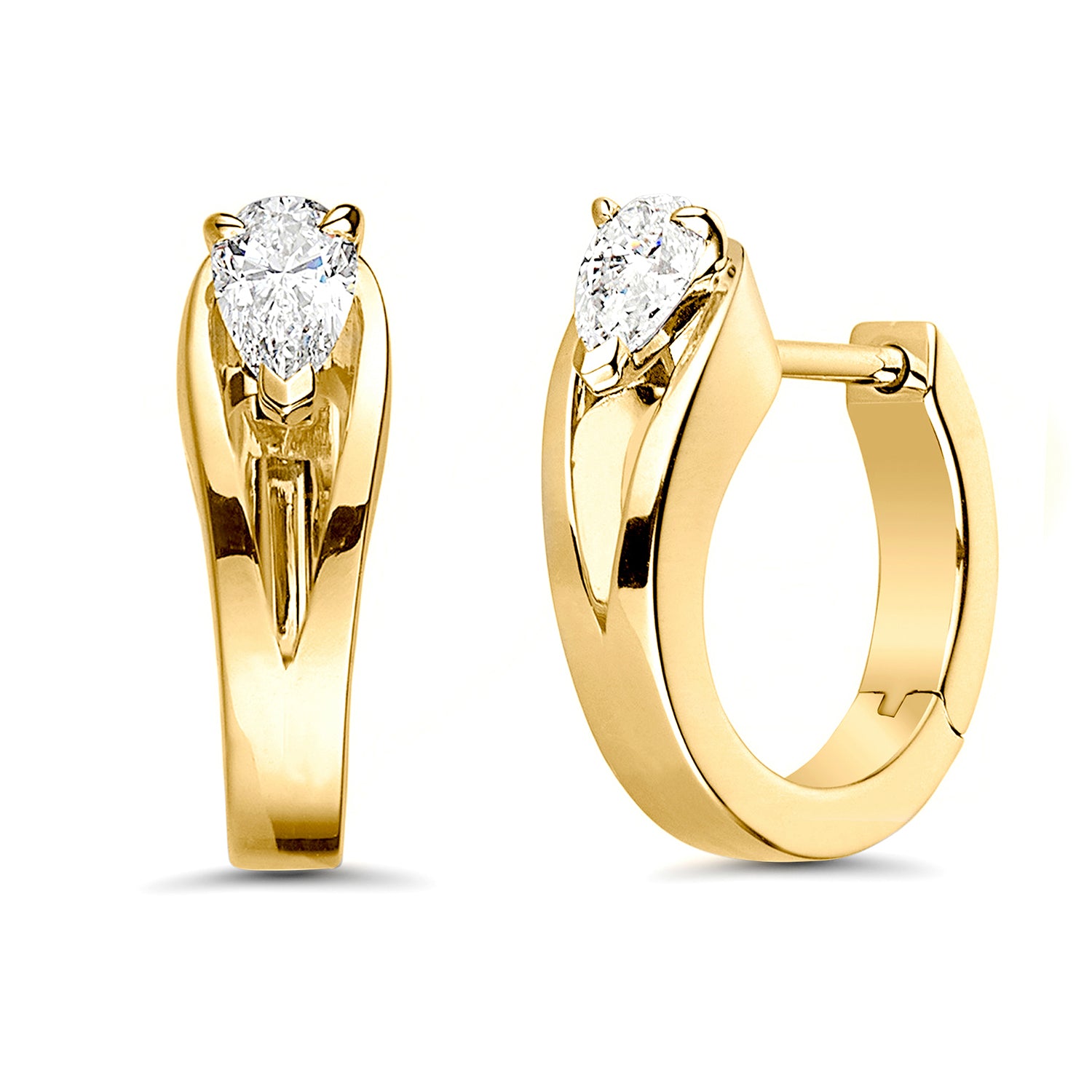 MINUTIAE 18K Gold-Toned Geometric Half Hoop Earrings