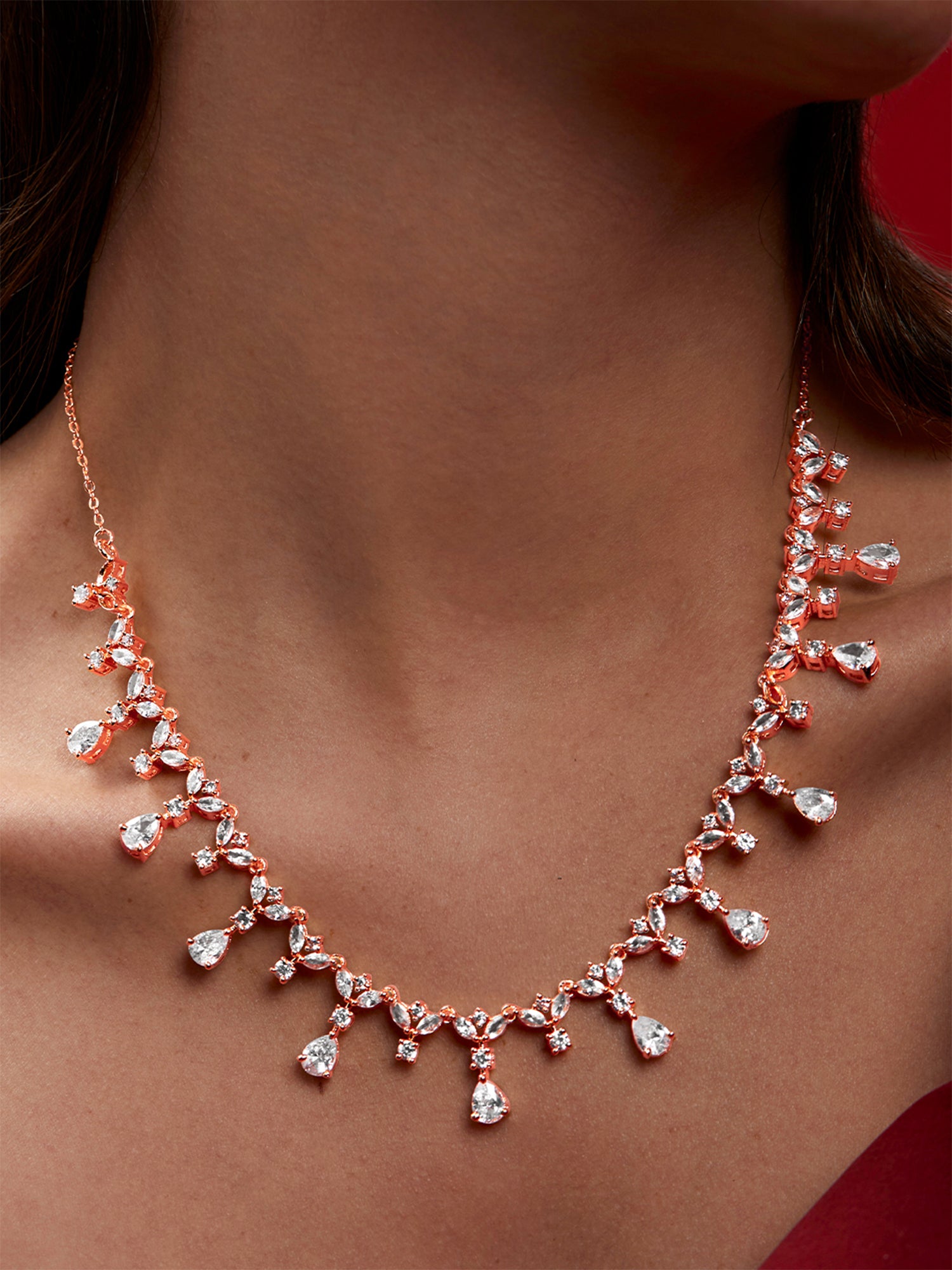 MINUTIAE Gold-Plated Stone Studded Necklace