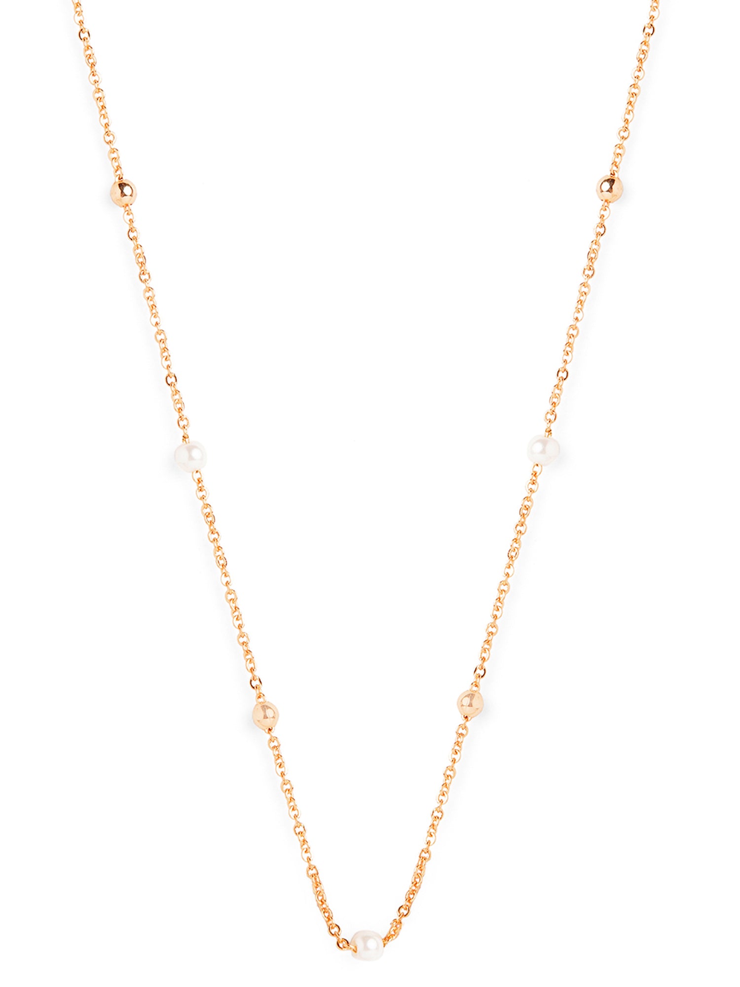 MINUTIAE Gold-Plated Stones-Studded Pendant Necklace With Chain