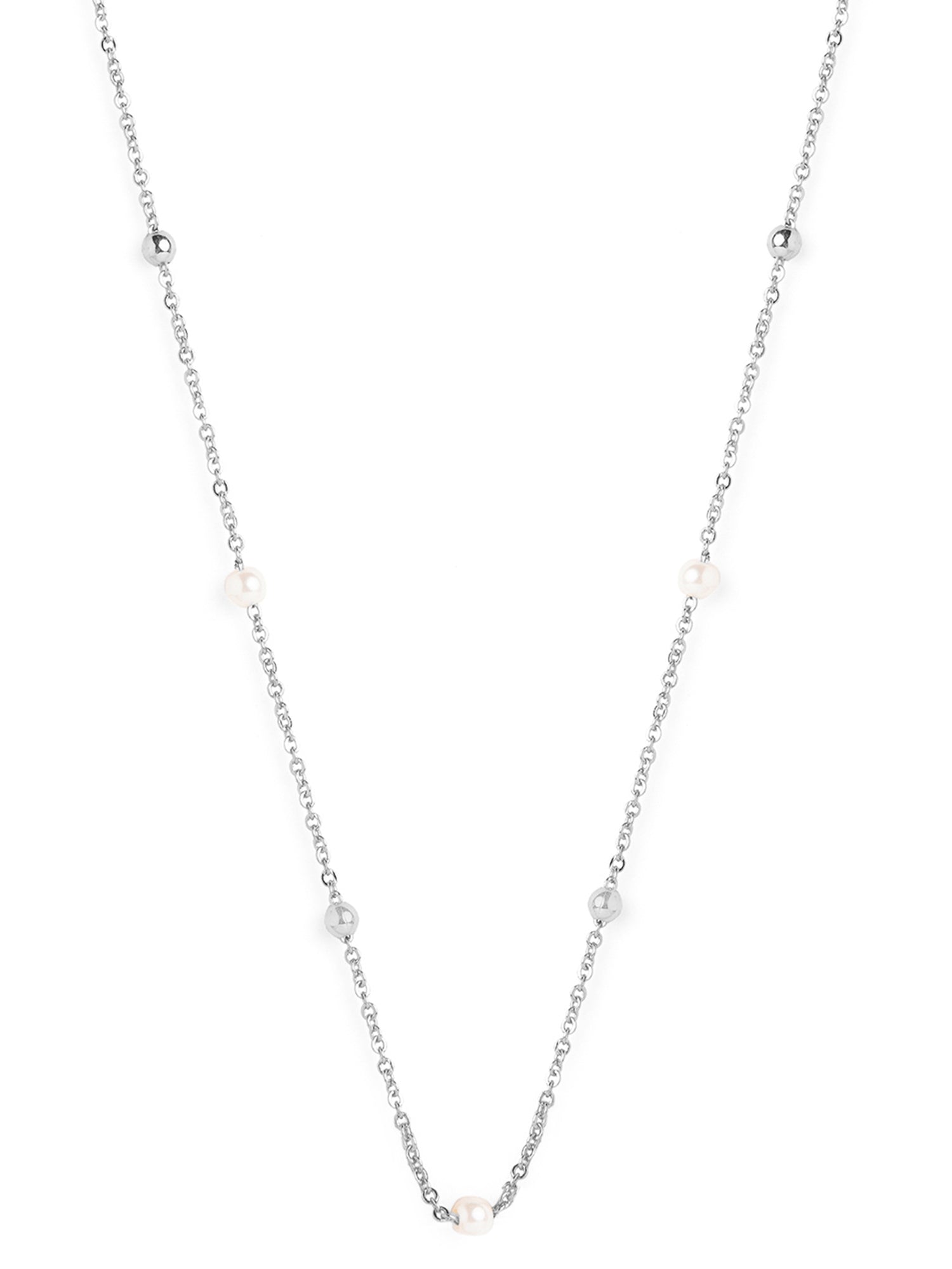 MINUTIAE Gold-Plated Stones-Studded Pendant Necklace With Chain