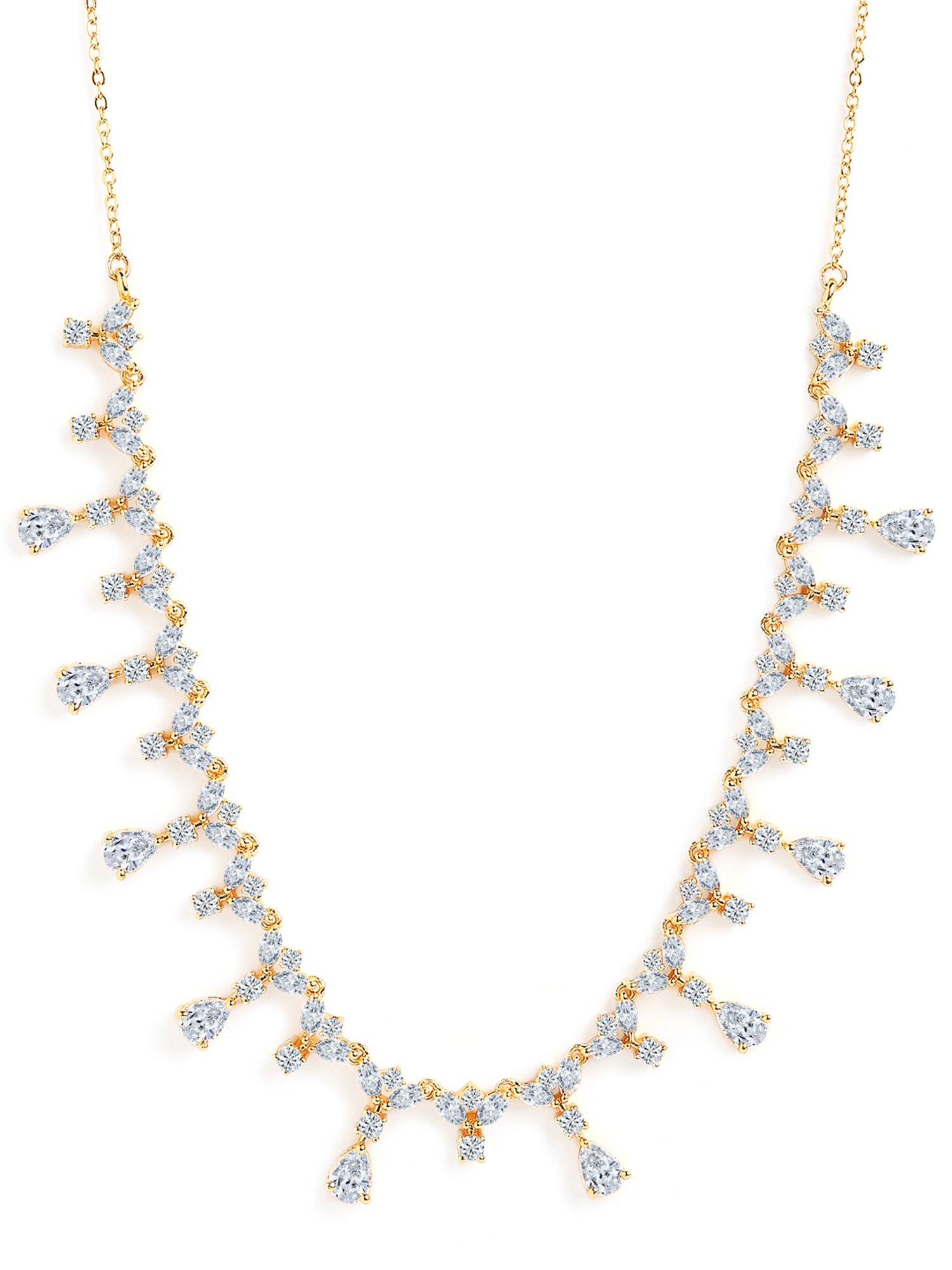 MINUTIAE Gold-Plated Stone Studded Necklace