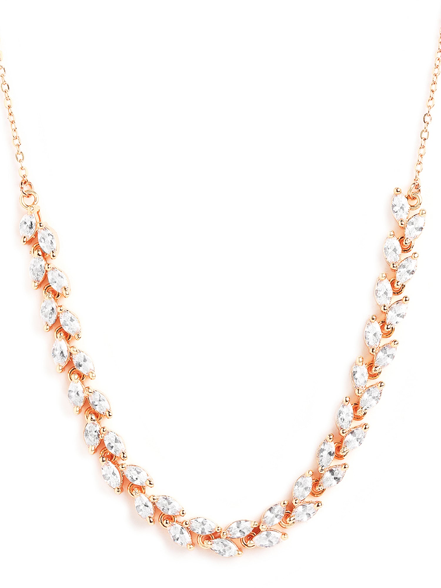 MINUTIAE Gold-Plated Crystals Studded Necklace