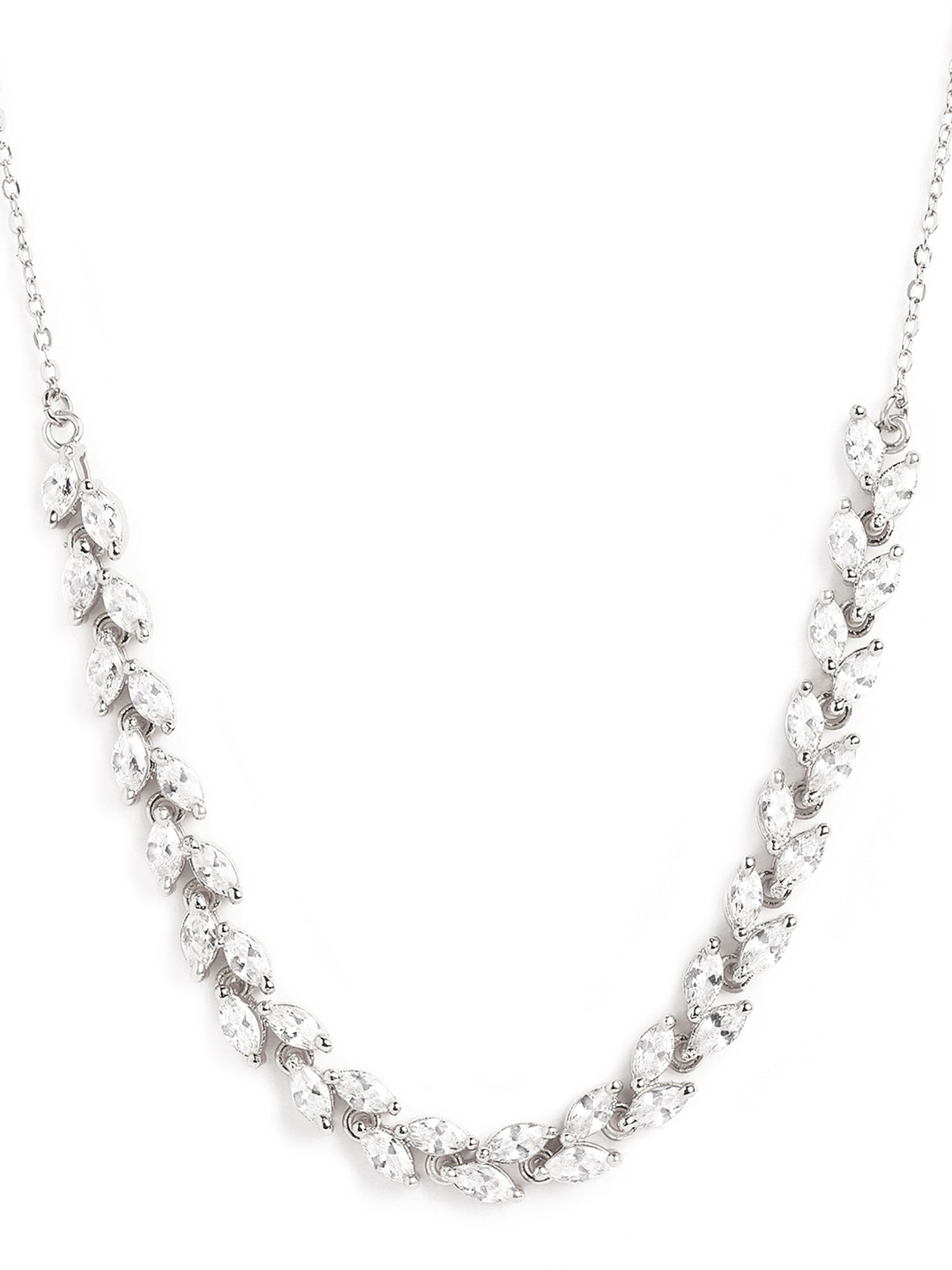 MINUTIAE Gold-Plated Crystals Studded Necklace