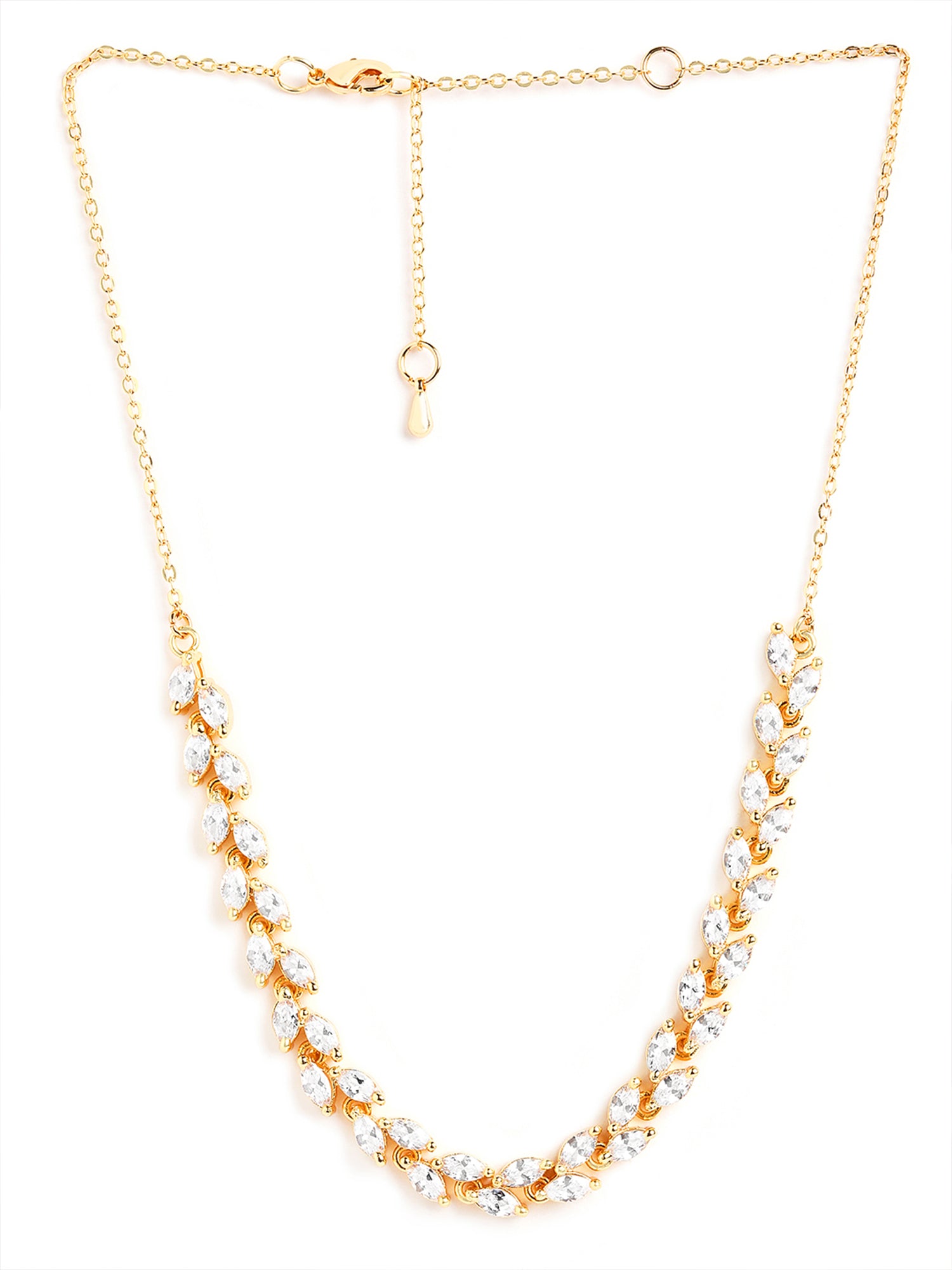 MINUTIAE Gold-Plated Crystals Studded Necklace