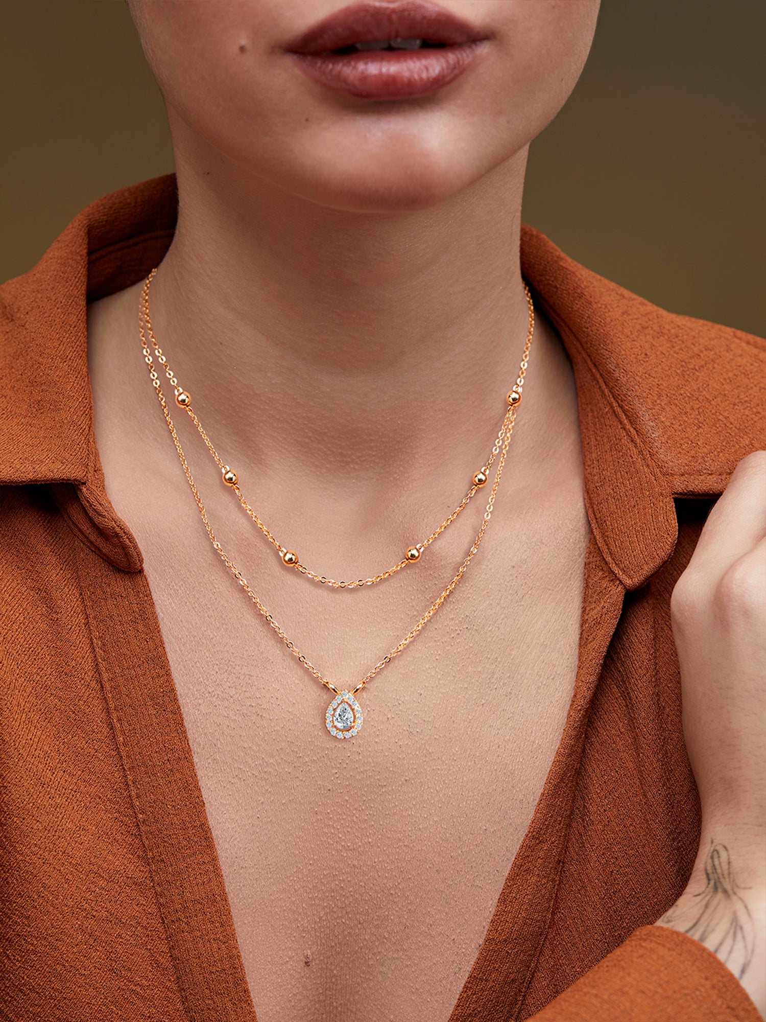 MINUTIAE Gold Plated Necklace and Chain