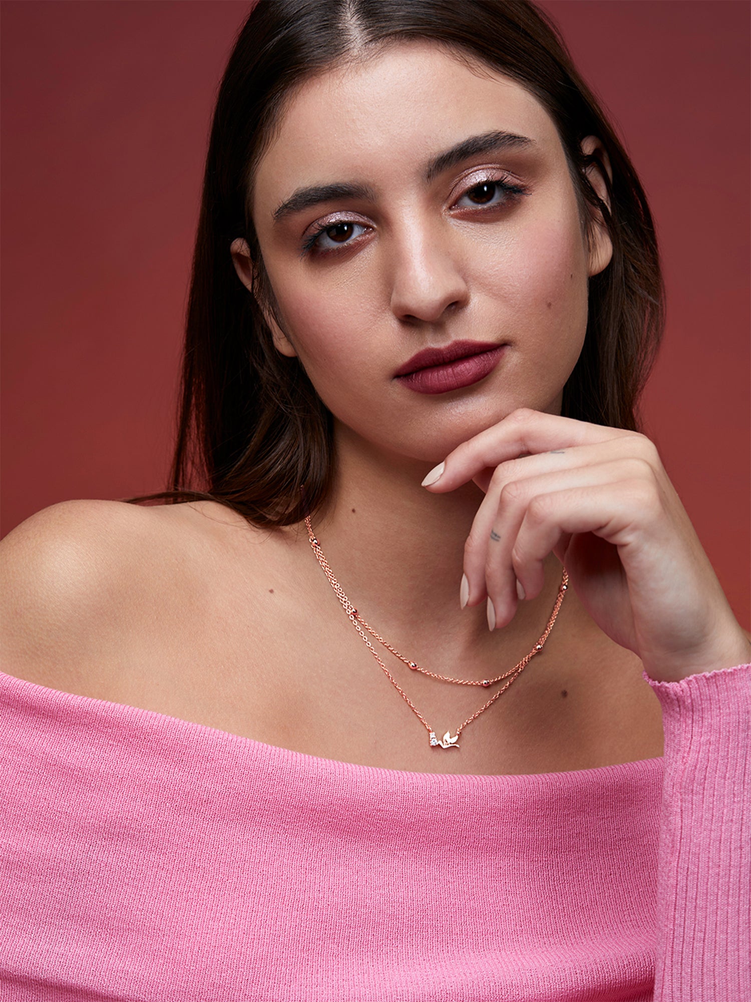 MINUTIAE Brass Gold-Plated Handcrafted Pendant Necklace