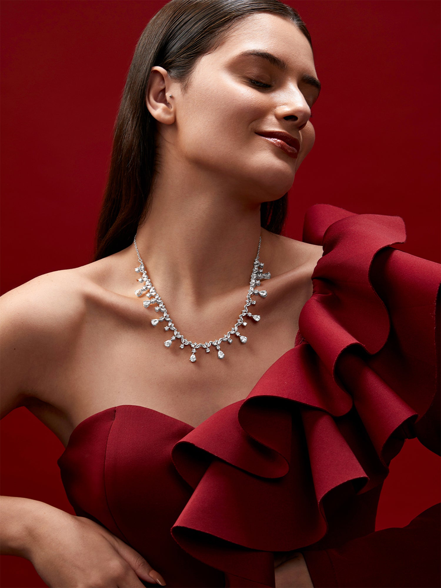 MINUTIAE Gold-Plated Stone Studded Necklace