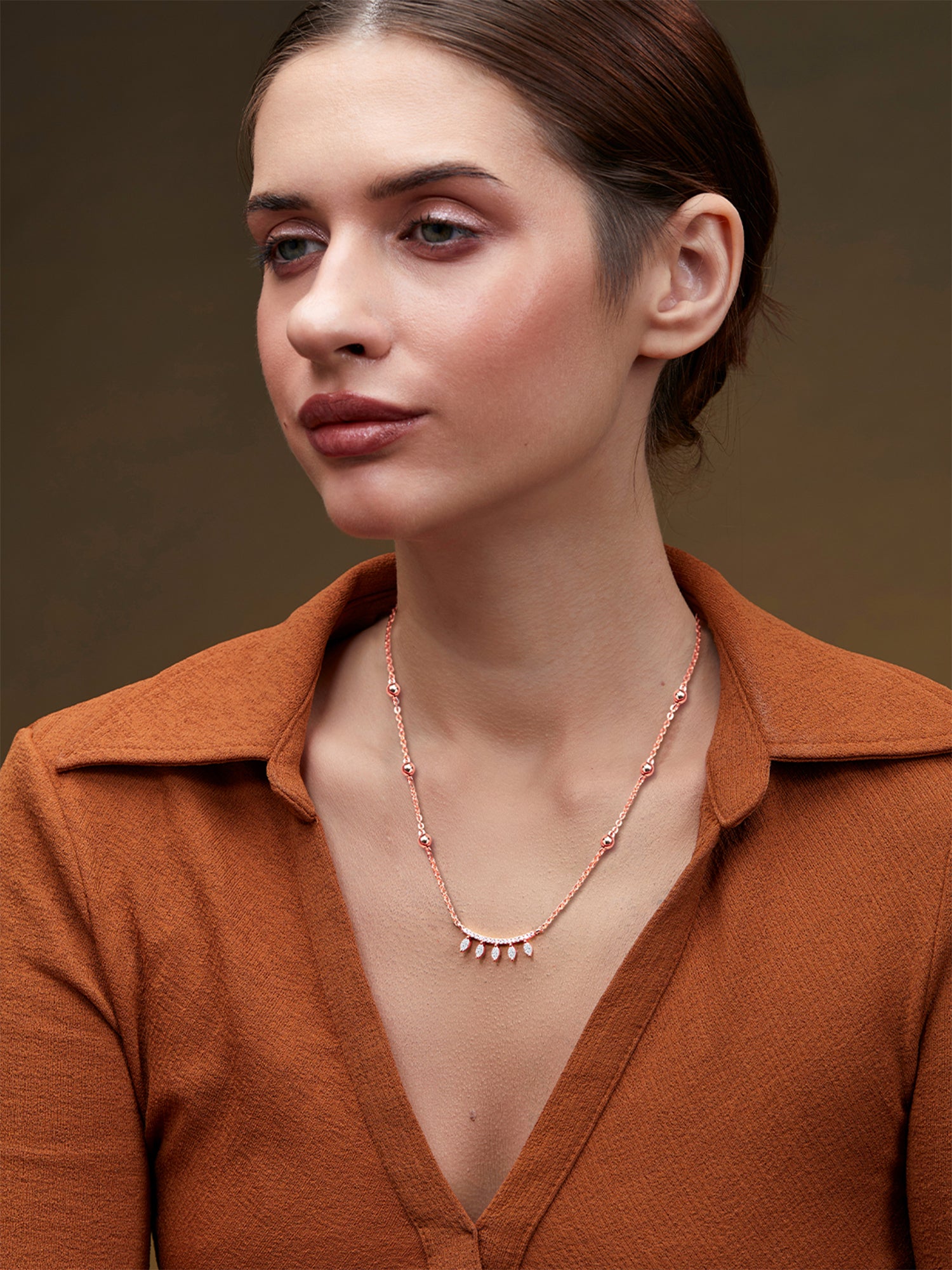 MINUTIAE Brass Gold-Plated Necklace