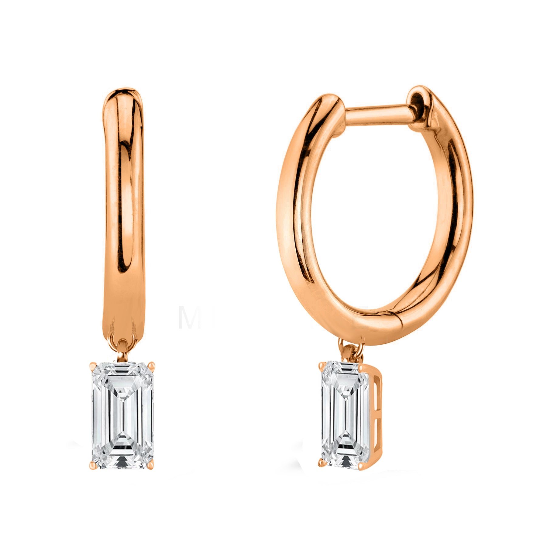 MINUTIAE 18K Rose Gold Circular Hoop Earrings For Women's & Girl