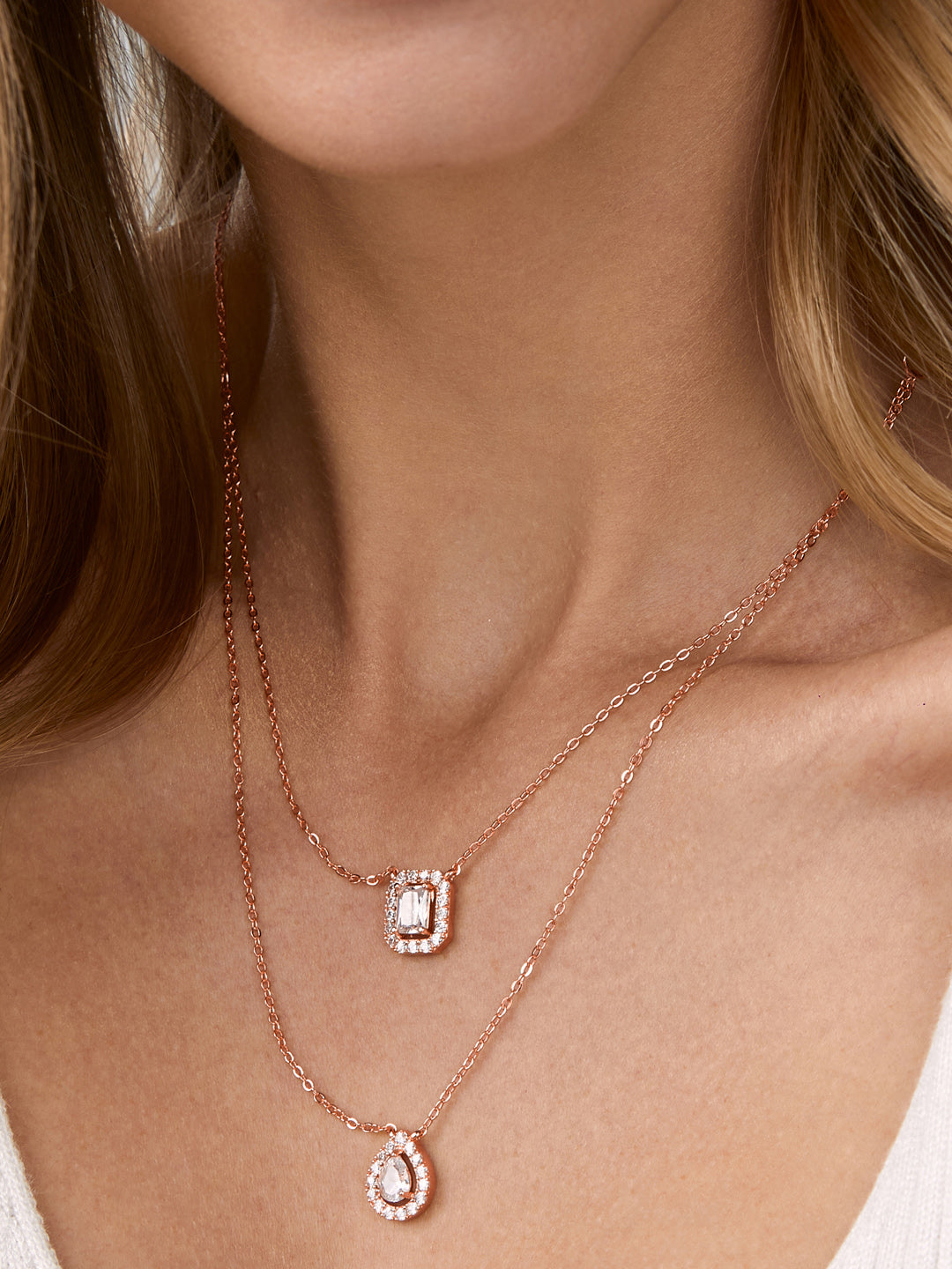 MINUTIAE 18K Gold-Plated Brass Solitaire Layered Necklace