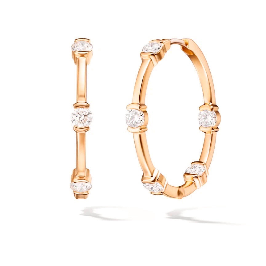 MINUTIAE 18K Gold-Toned Circular Hoop Earrings For Women's & Girl