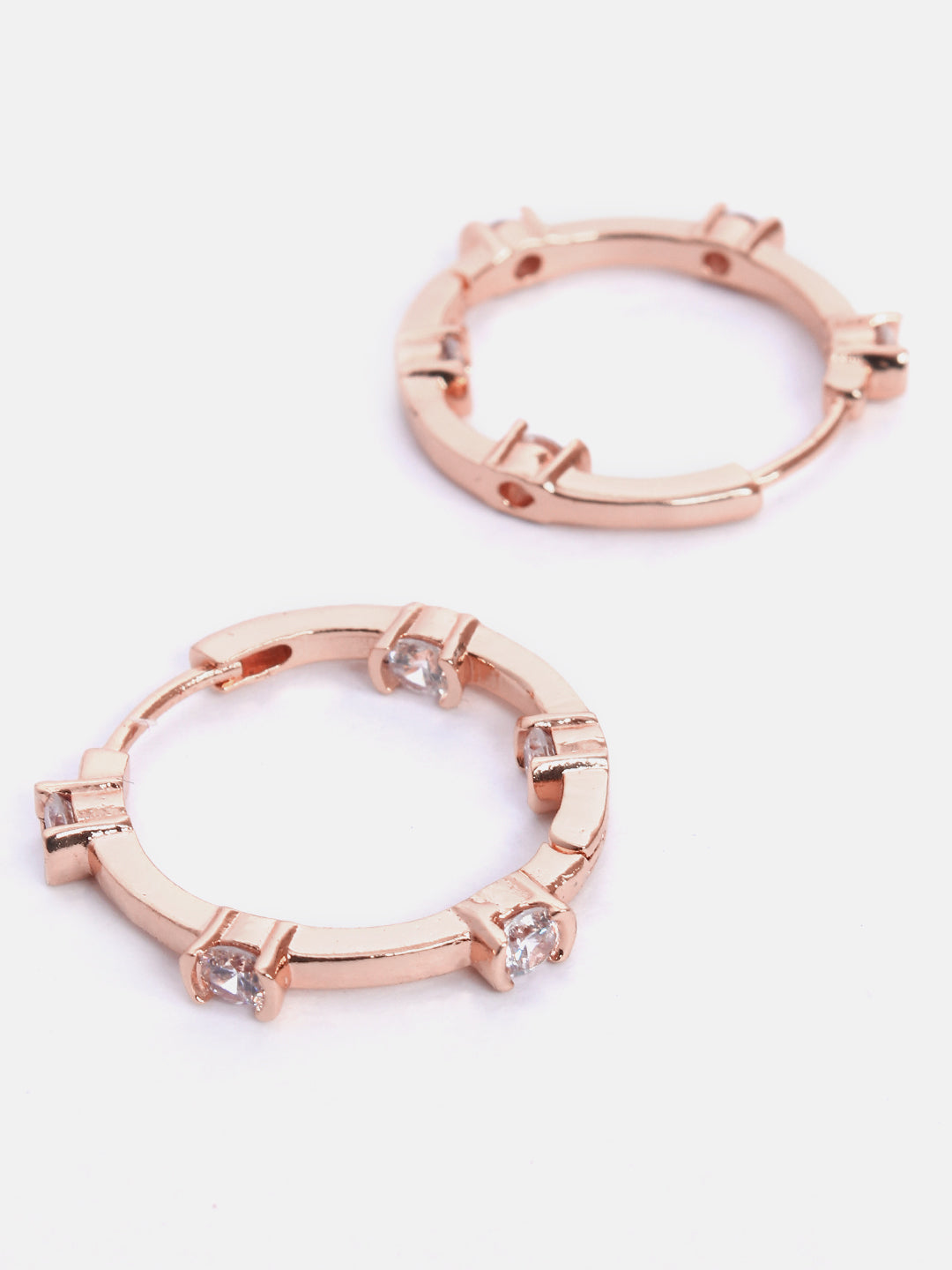 MINUTIAE 18K Gold-Toned Circular Hoop Earrings For Women's & Girl