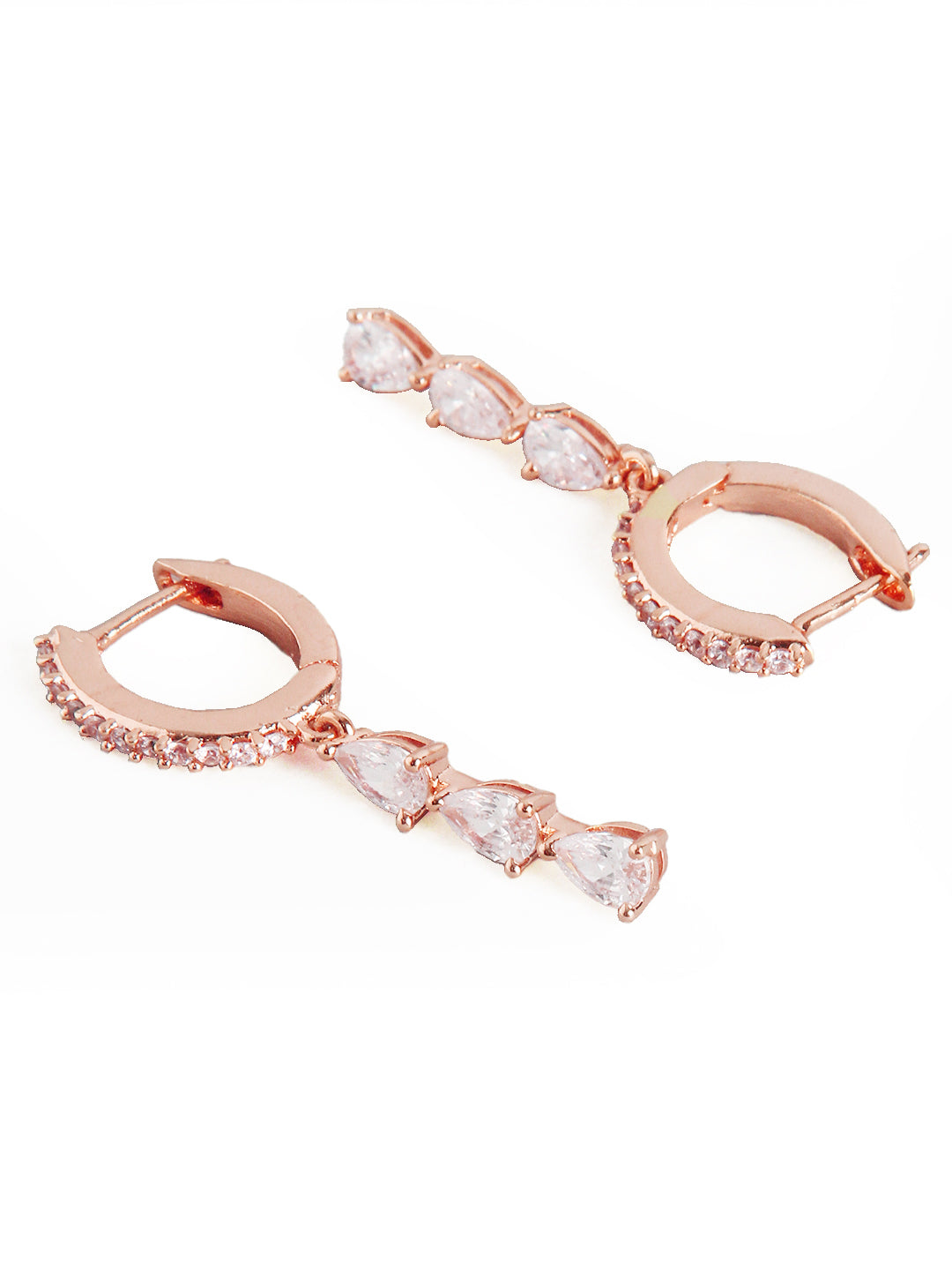 MINUTIAE 18K Gold-Toned Teardrop Shaped Drop Earrings For Women's & Girl