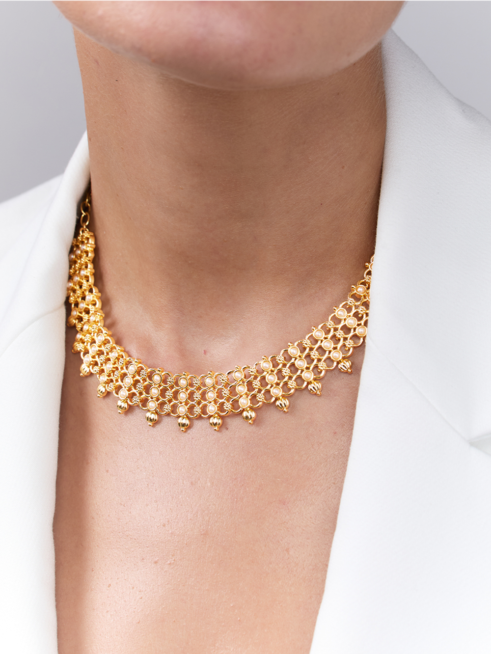 Gold-Plated Crystals Studded & Beaded Bracelet for Women's & Girls - Test