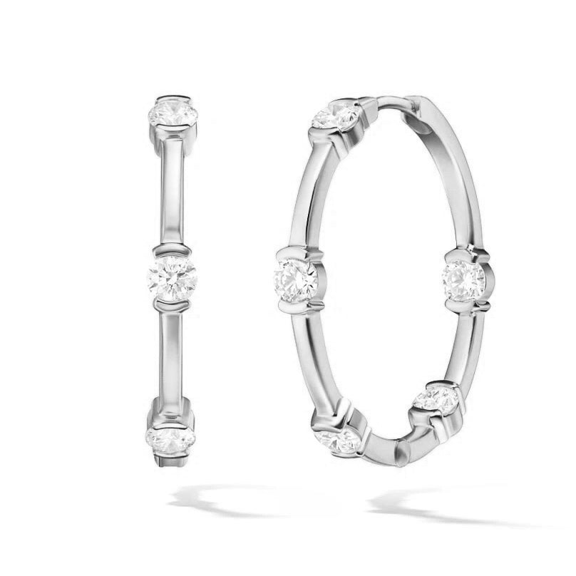 MINUTIAE 18K Gold-Toned Circular Hoop Earrings For Women's & Girl