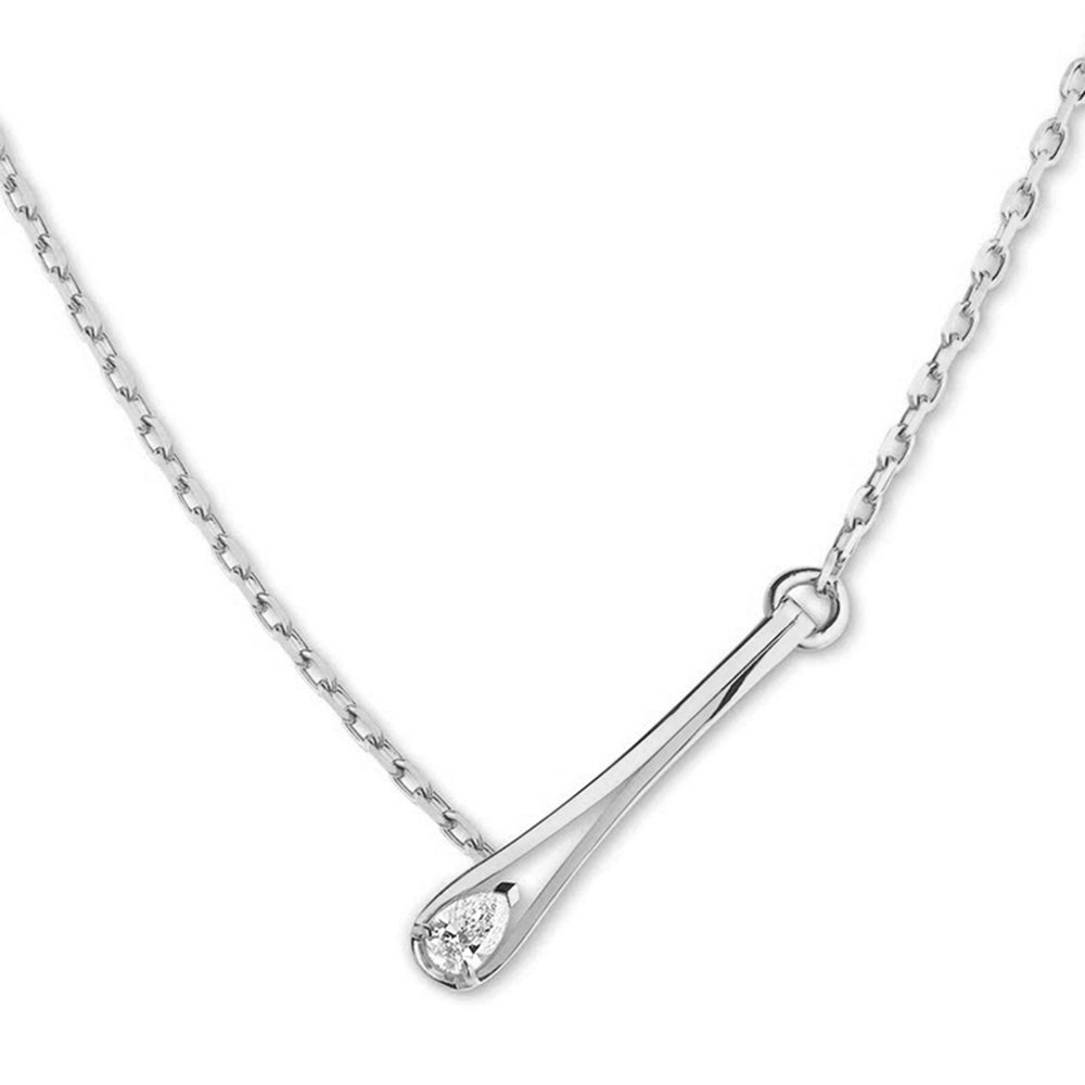 MINUTIAE 18K Gold-Plated & White Tilting Drop Crystal Pendant Necklace