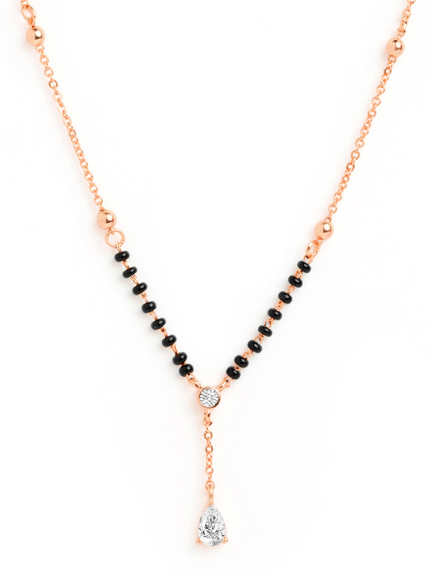 MINUTIAE Gold-Plated Artificial Stones and Beads Mangalsutra For Women's