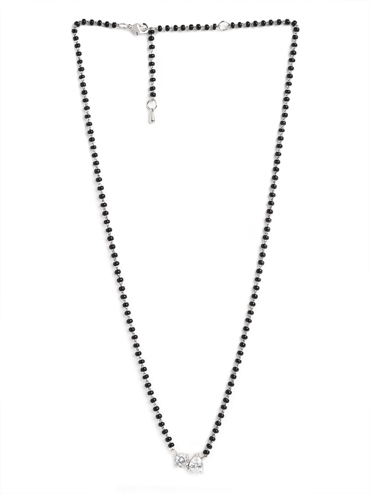 MINUTIAE Gold Plated Stone-Studded Beaded Mangalsutra For Women's