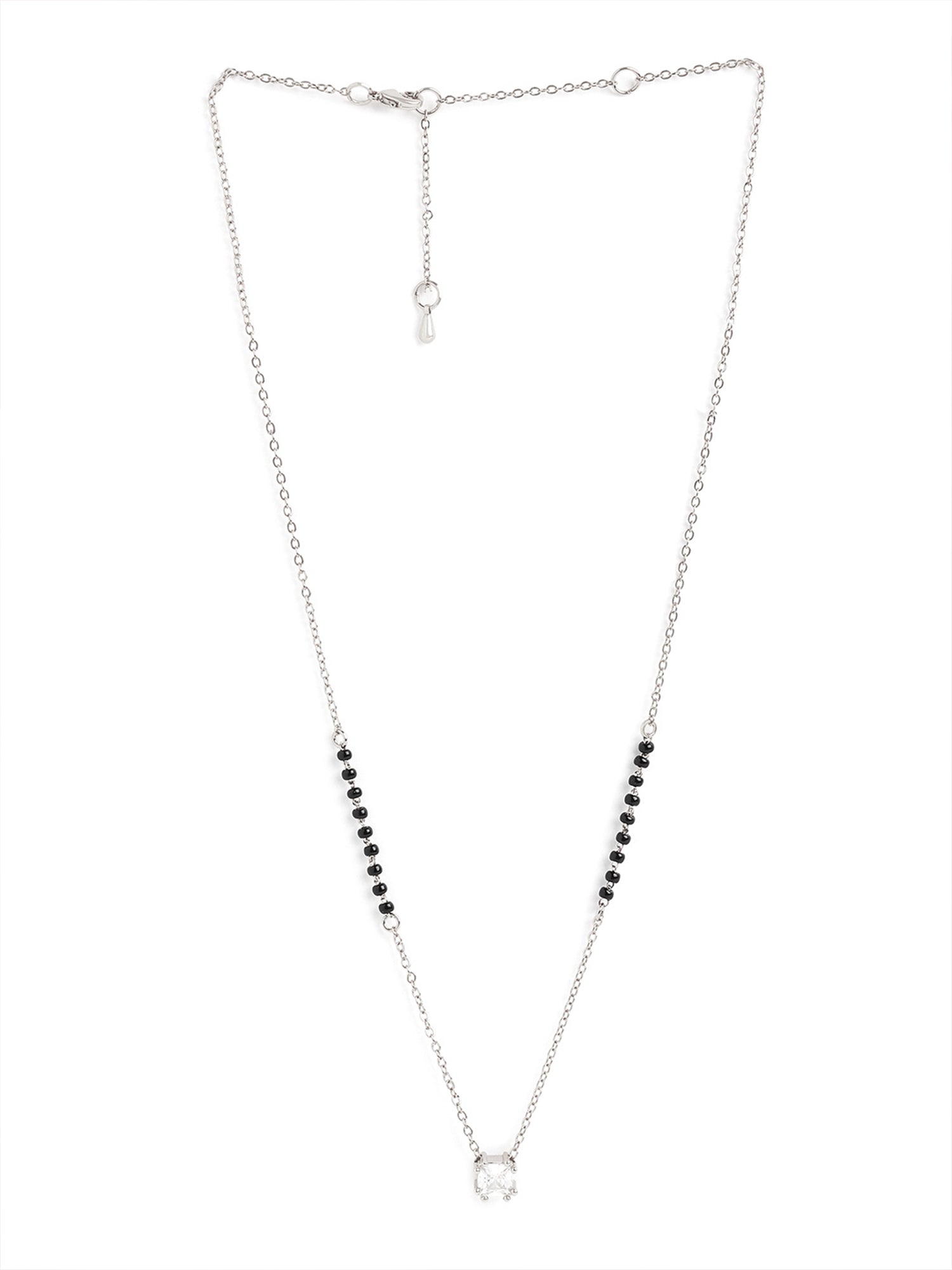 MINUTIAE Gold-Plated Crystal-Studded  & Beaded Mangalsutra For Women's