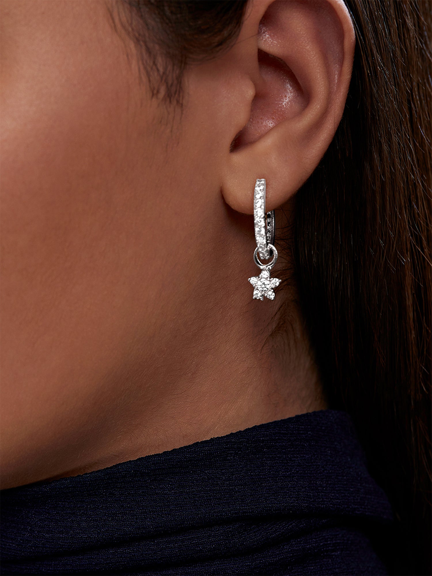 MINUTIAE Gold-Plated Star Shaped Drop Earrings For Women's & Girl