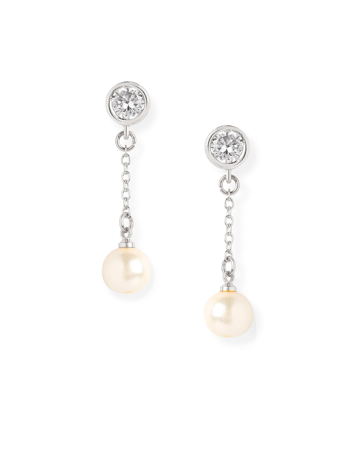 MINUTIAE Gold-Plated Pearls Drop Earrings For Women's & Girl