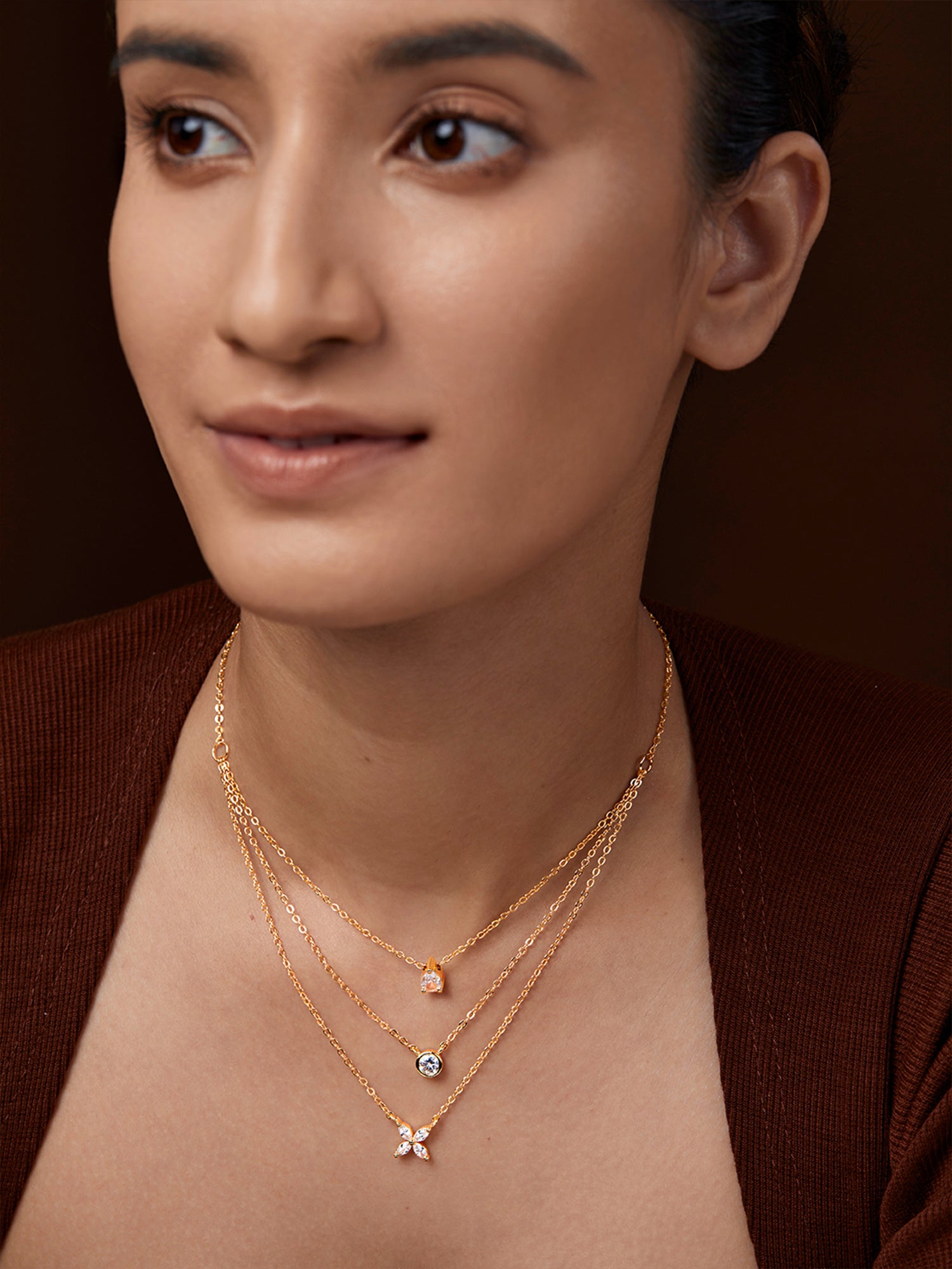 MINUTIAE Gold-Plated Layered Minimal Necklace