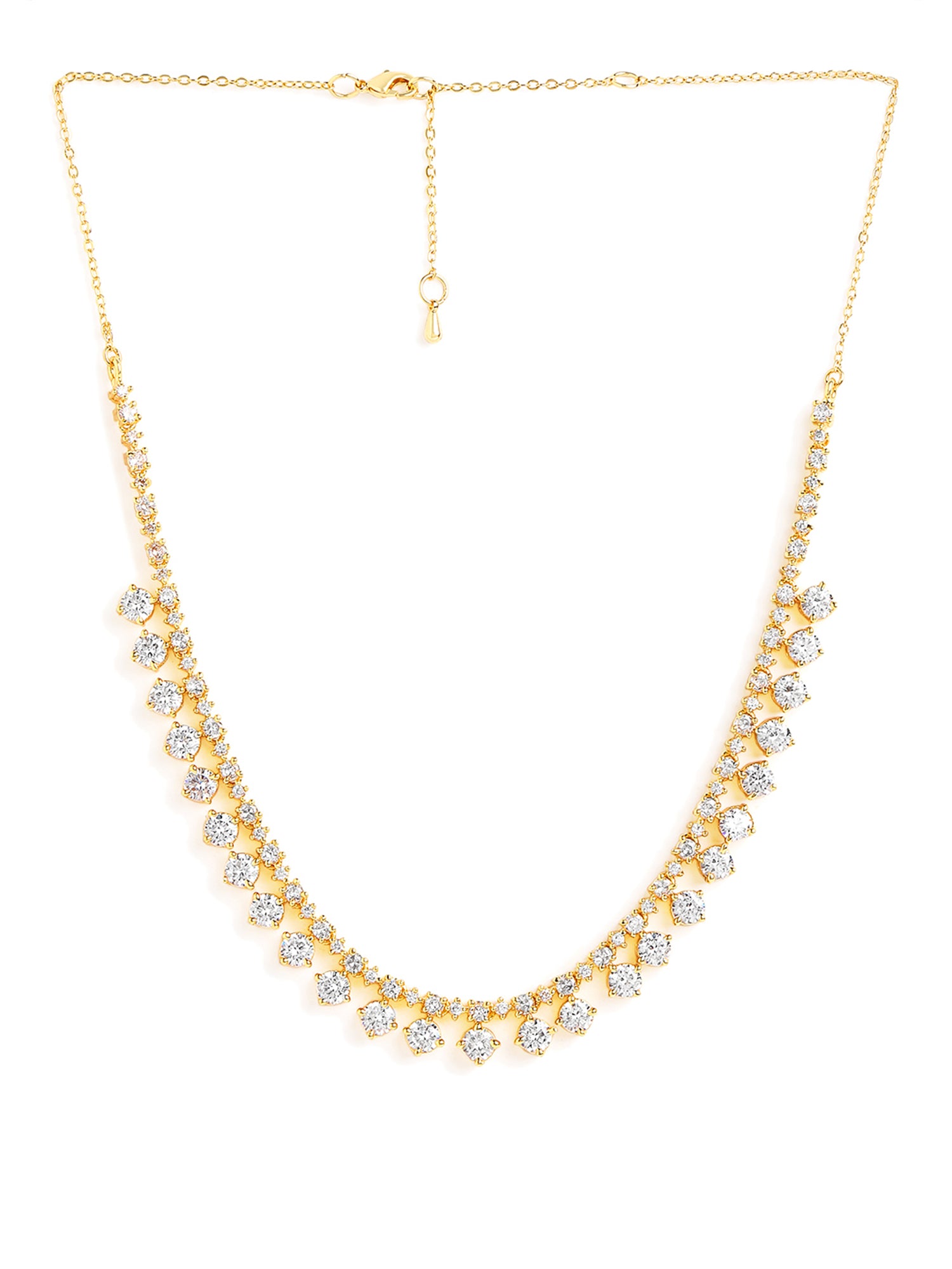 MINUTIAE Gold-Plated Crystals Studded Necklace