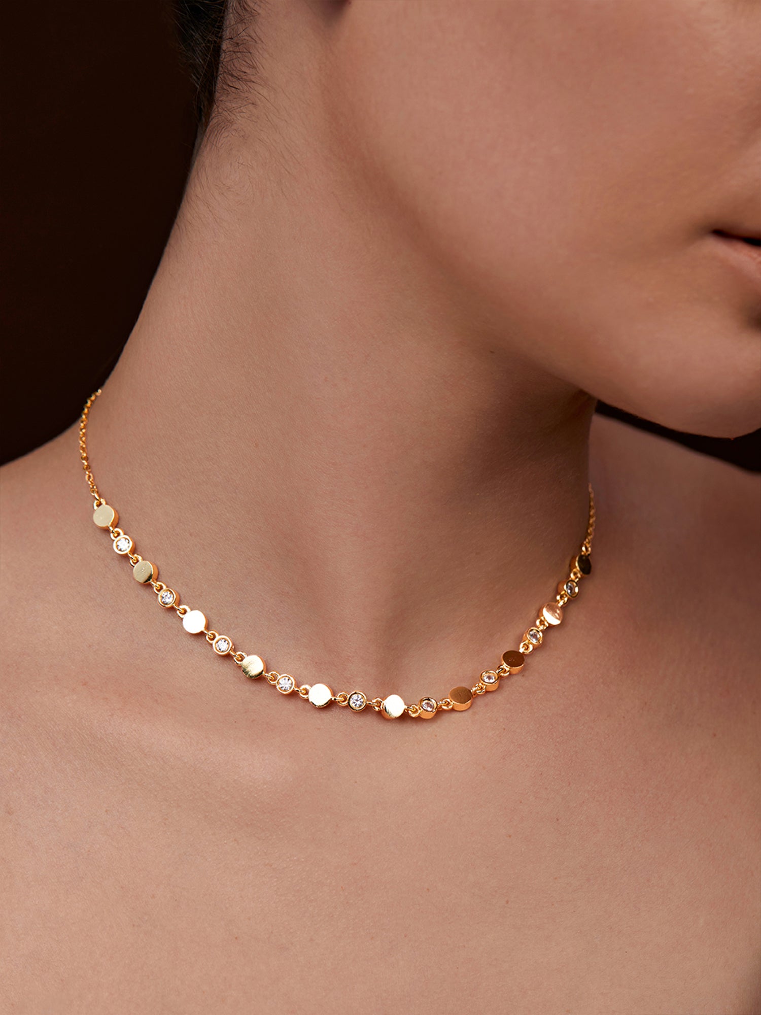 MINUTIAE Gold-Plated Minimal Necklace