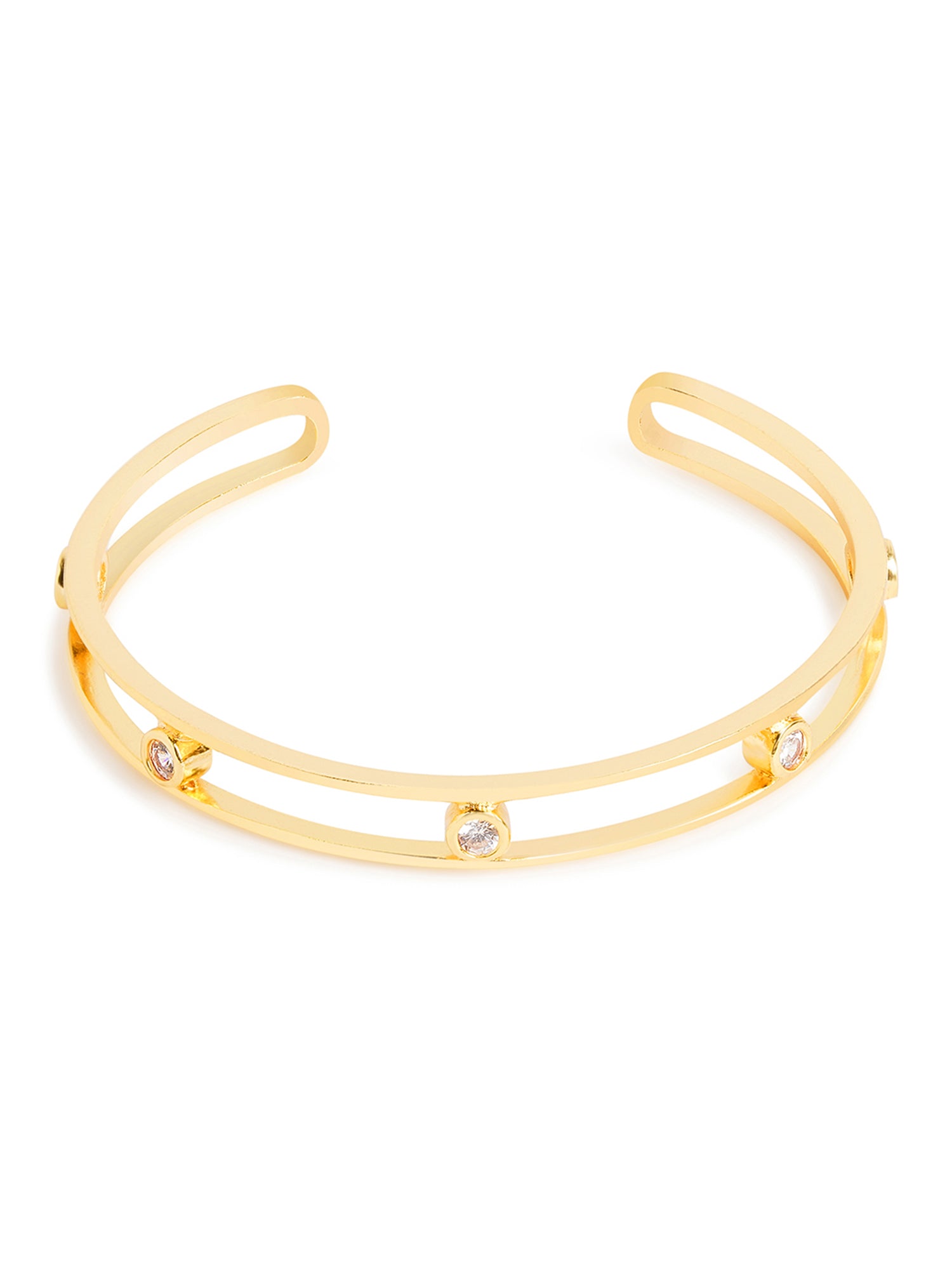 MINUTIAE Brass Gold-Plated Cuff Bracelet