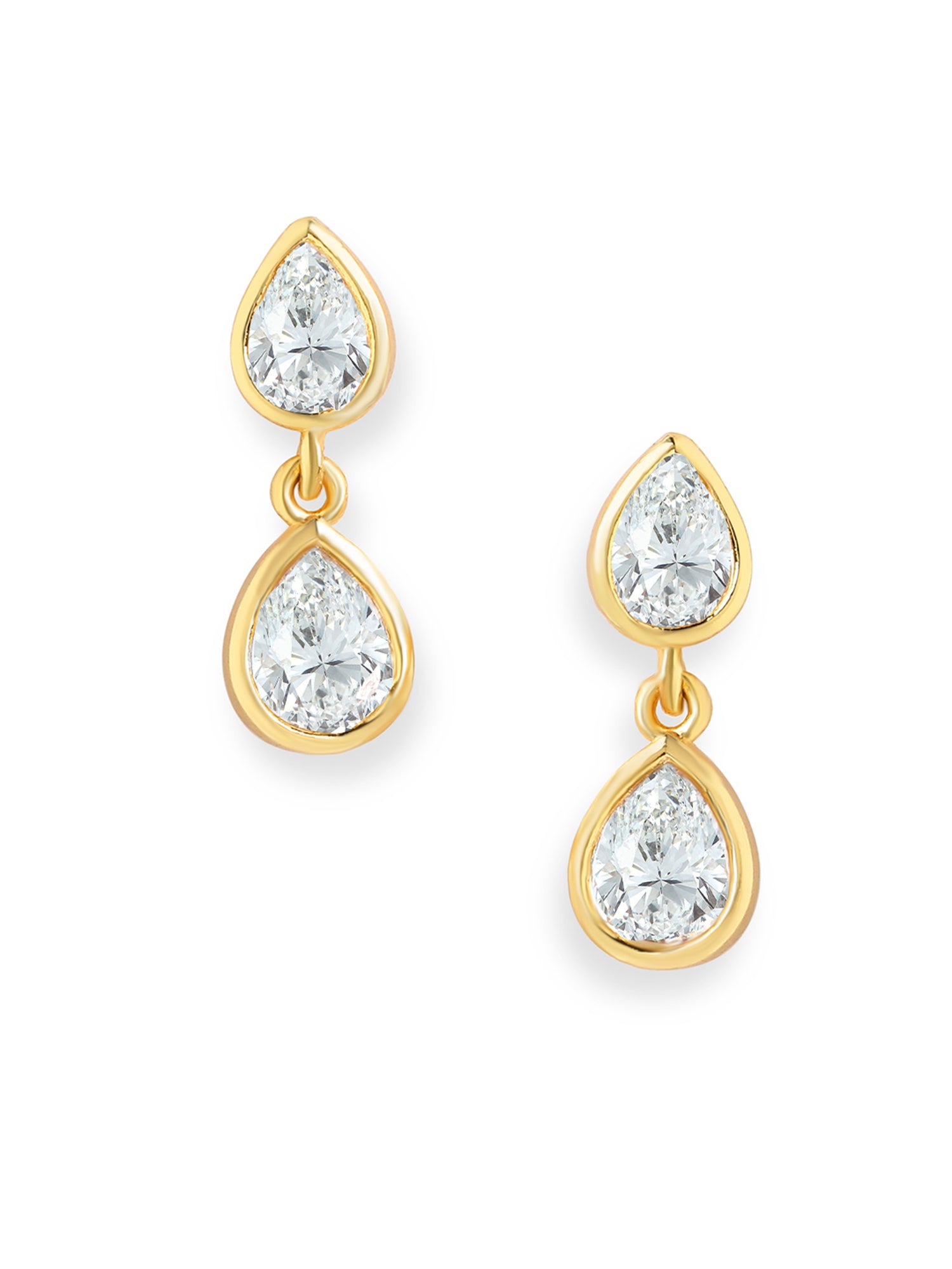 MINUTIAE Gold-Plated Contemporary Drop Earrings For Women's & Girl