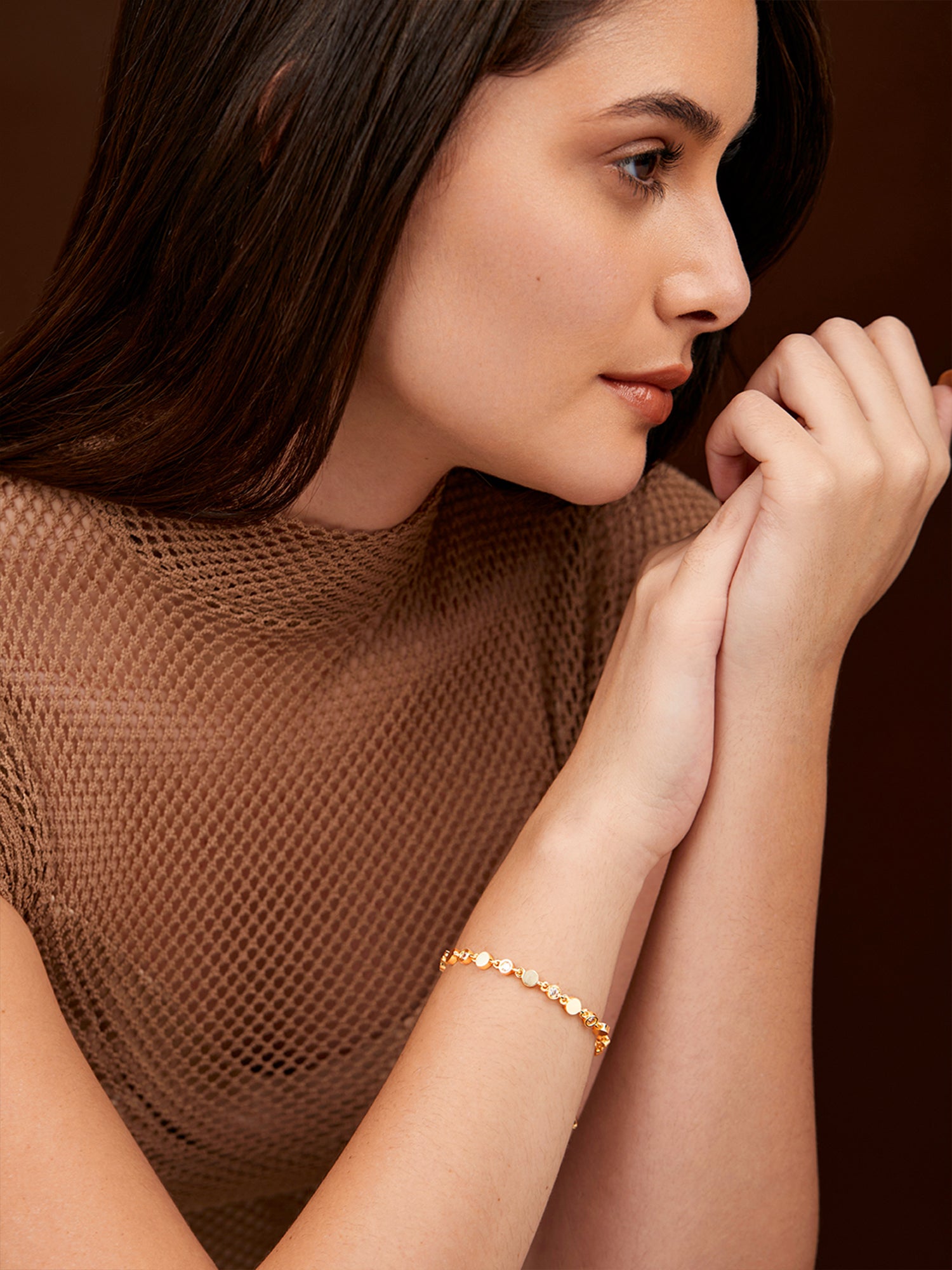 MINUTIAE Brass Gold-Plated Link Bracelet