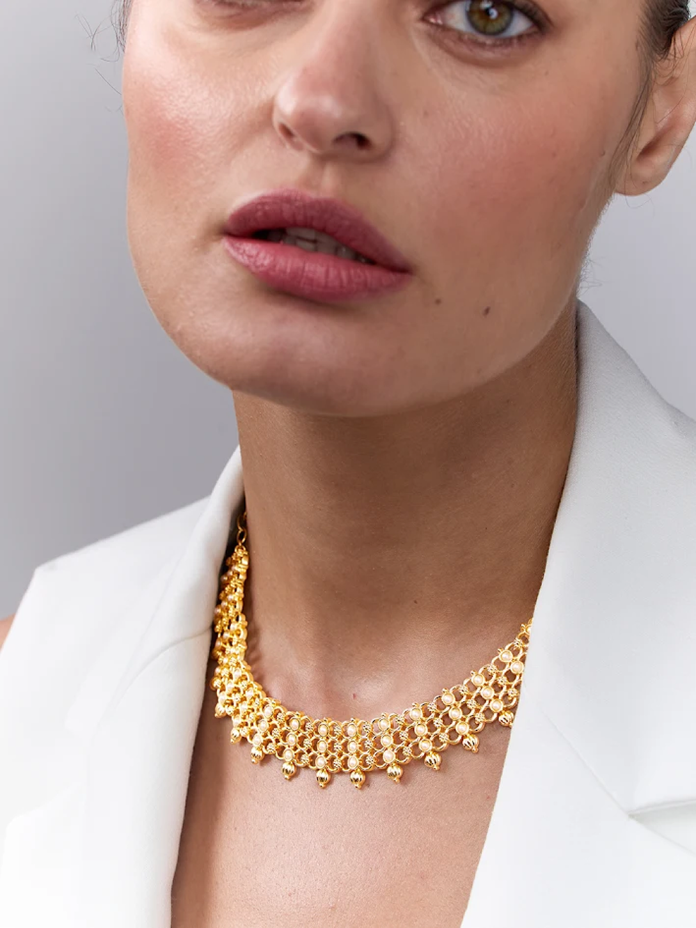 Gold-Plated Crystals Studded & Beaded Bracelet for Women's & Girls - Test