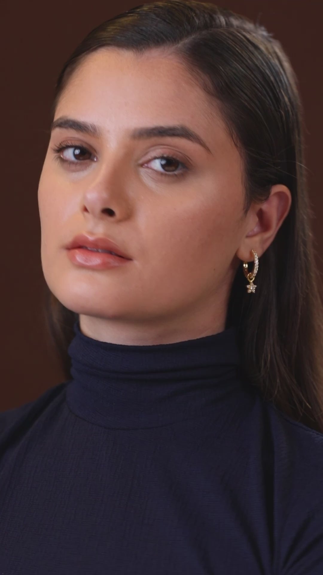 MINUTIAE Gold-Plated Star Shaped Drop Earrings For Women's & Girl