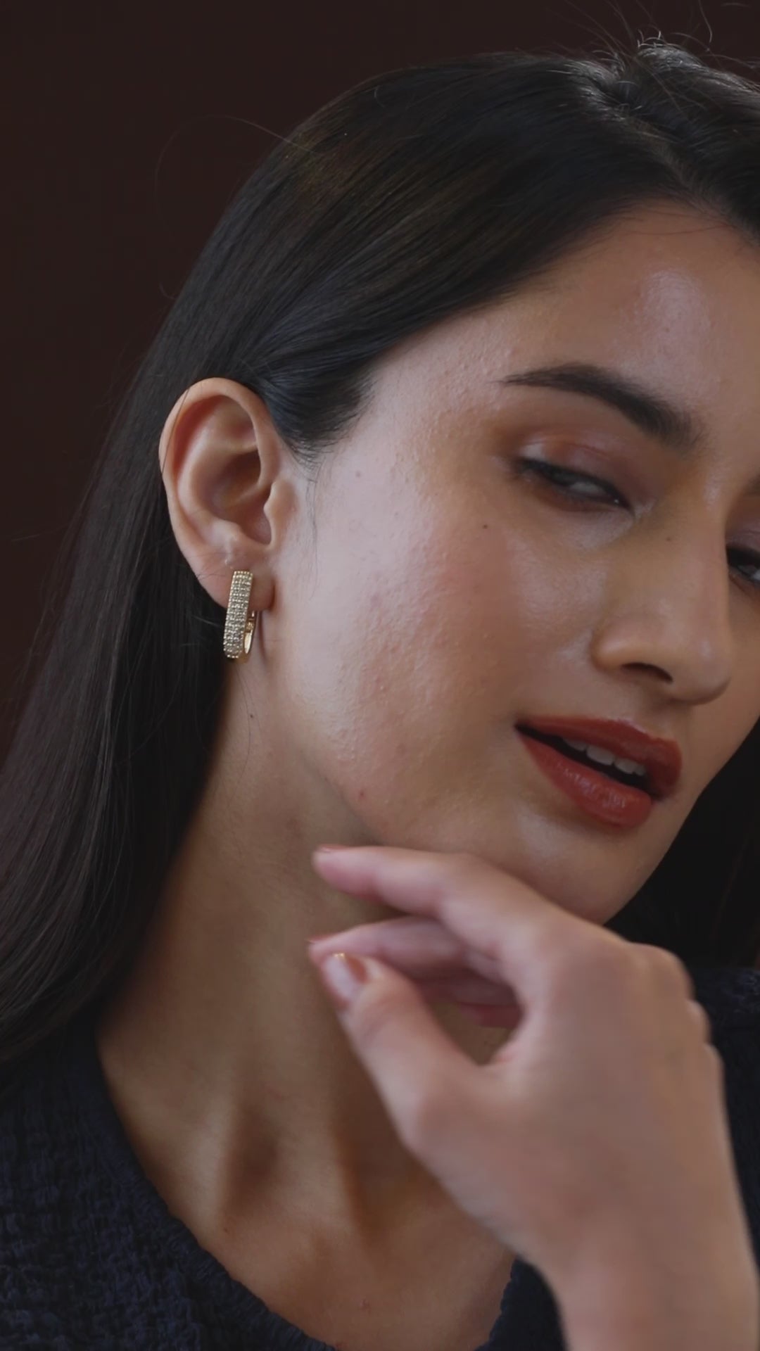 MINUTIAE Gold-Plated Contemporary Hoop Earrings For Women's & Girl