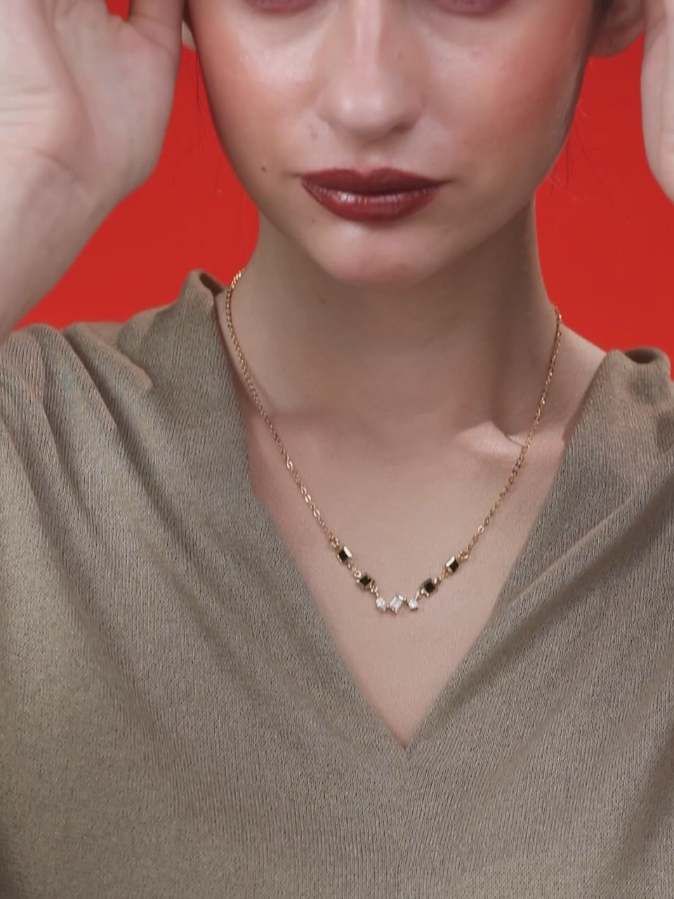 MINUTIAE Gold-Plated Artificial Stones and Beads Mangalsutra For Women's