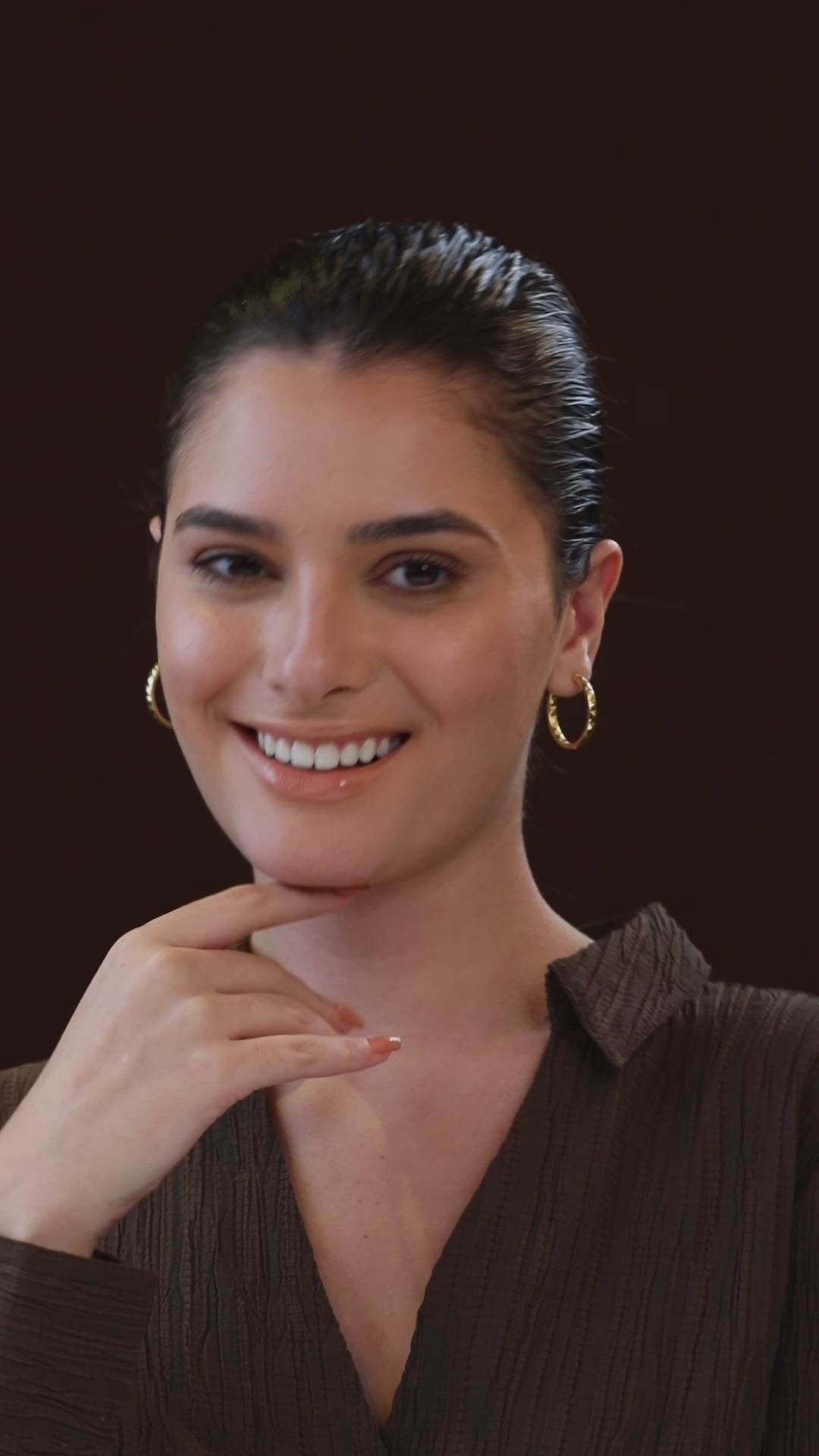 MINUTIAE Gold-Plated Hoop Earrings For Women's & Girl