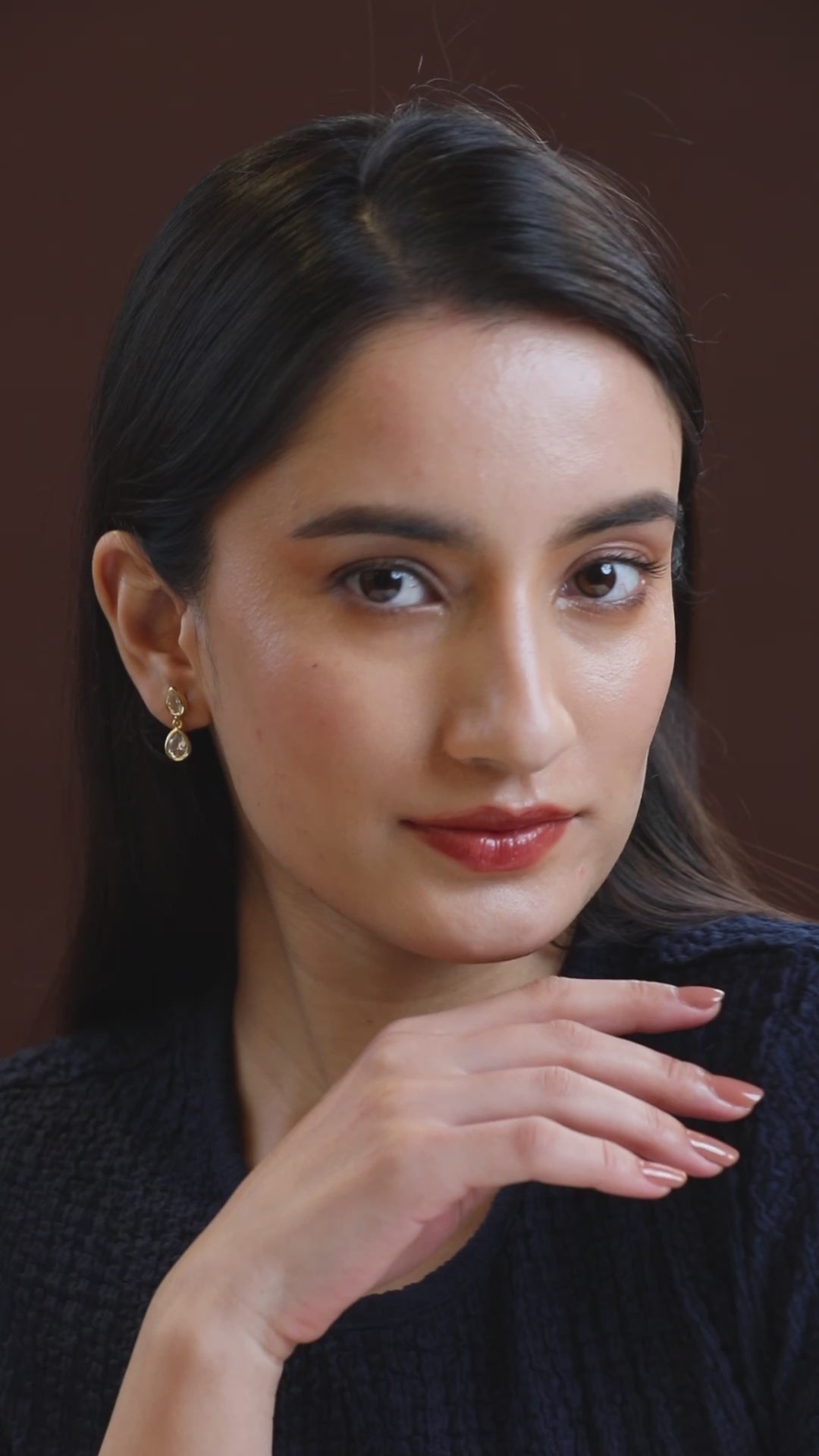 MINUTIAE Gold-Plated Contemporary Drop Earrings For Women's & Girl