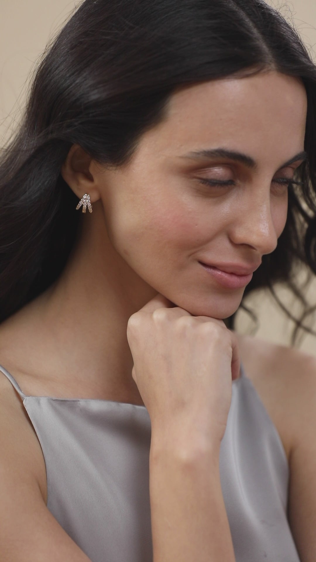 MINUTIAE Gold-Toned Contemporary Studs Earrings For Women's & Girl