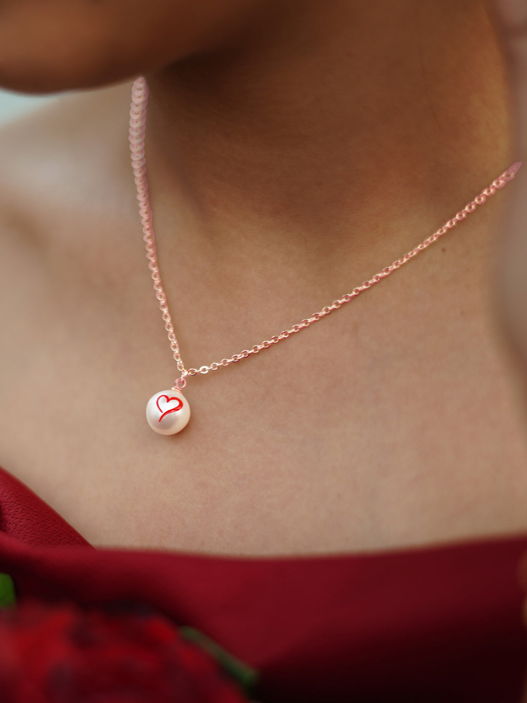 MINUTIAE Love Script Pearl Combo | Necklace, Bracelet & Stud Earrings Set