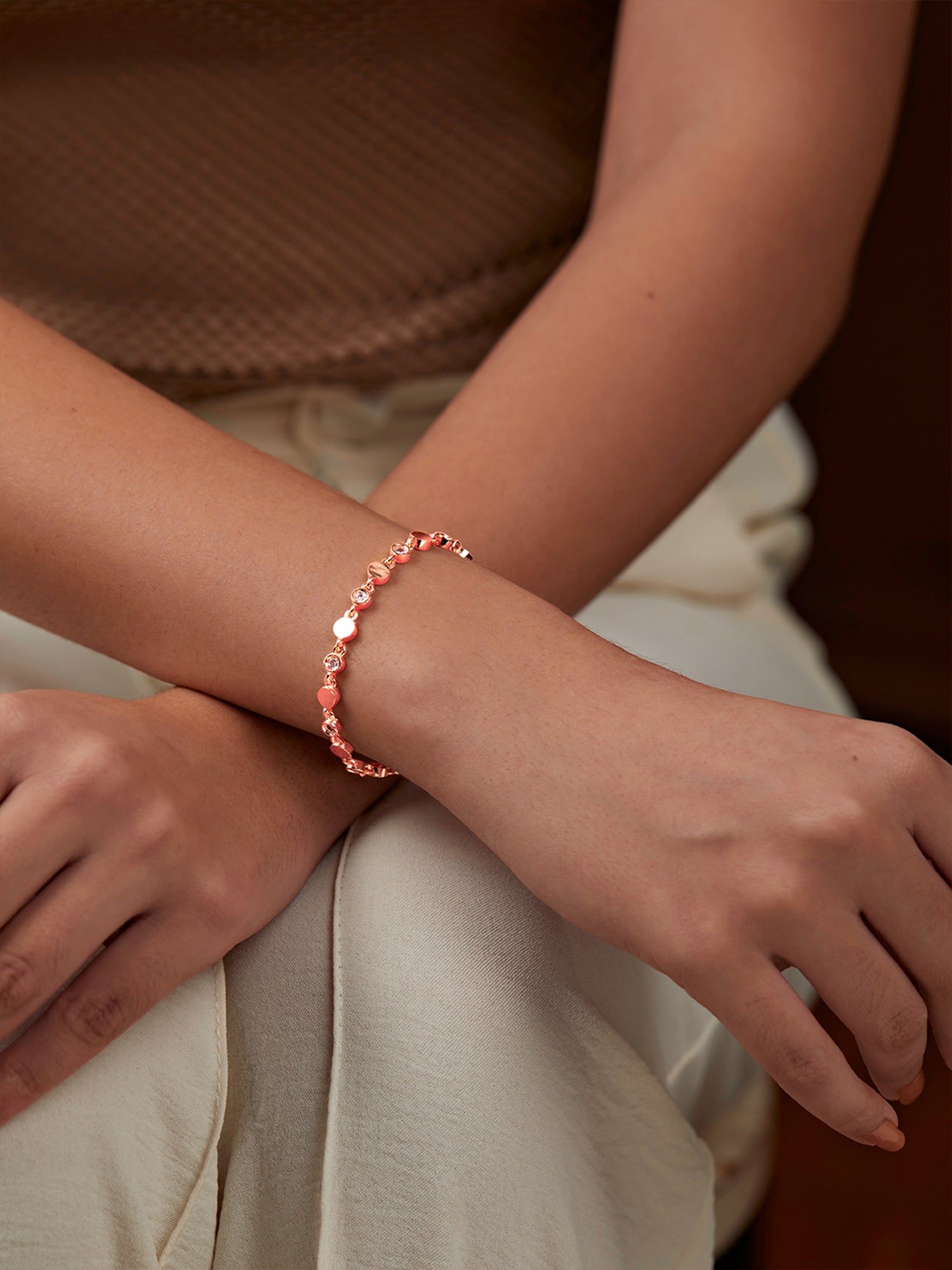 MINUTIAE Brass Gold-Plated Link Bracelet