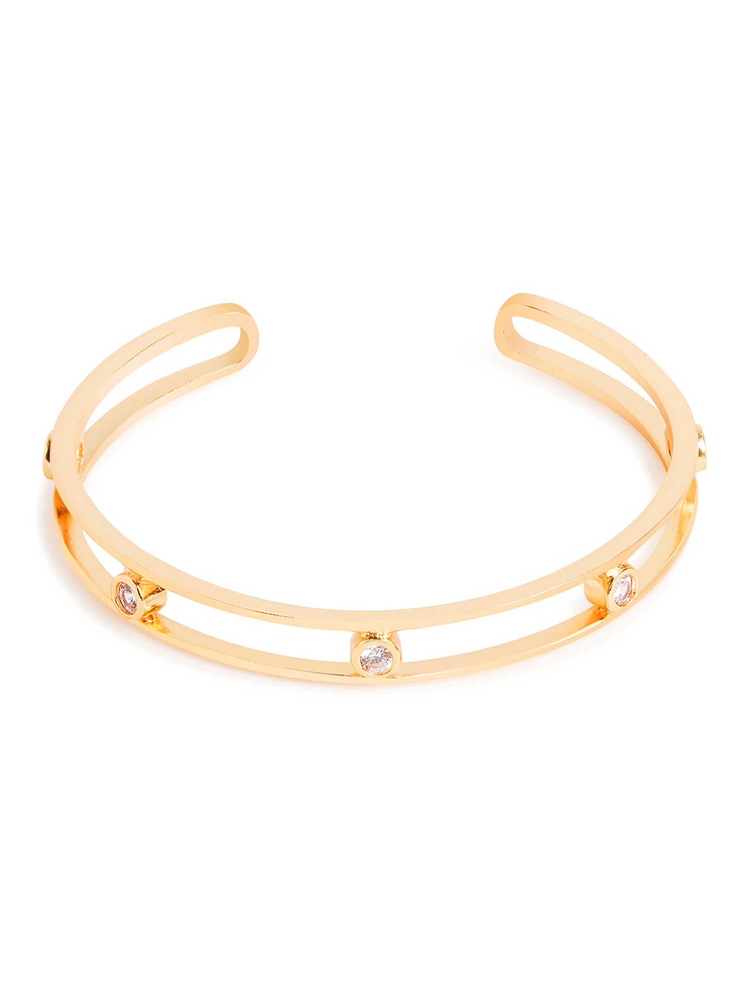 MINUTIAE Brass Gold-Plated Cuff Bracelet