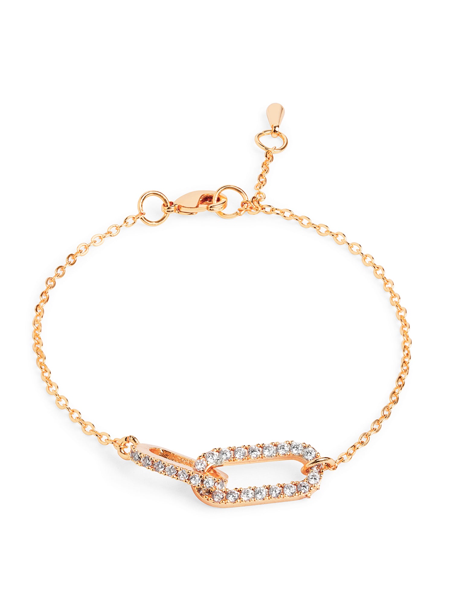 MINUTIAE Gold-Plated Crystals Link Bracelet