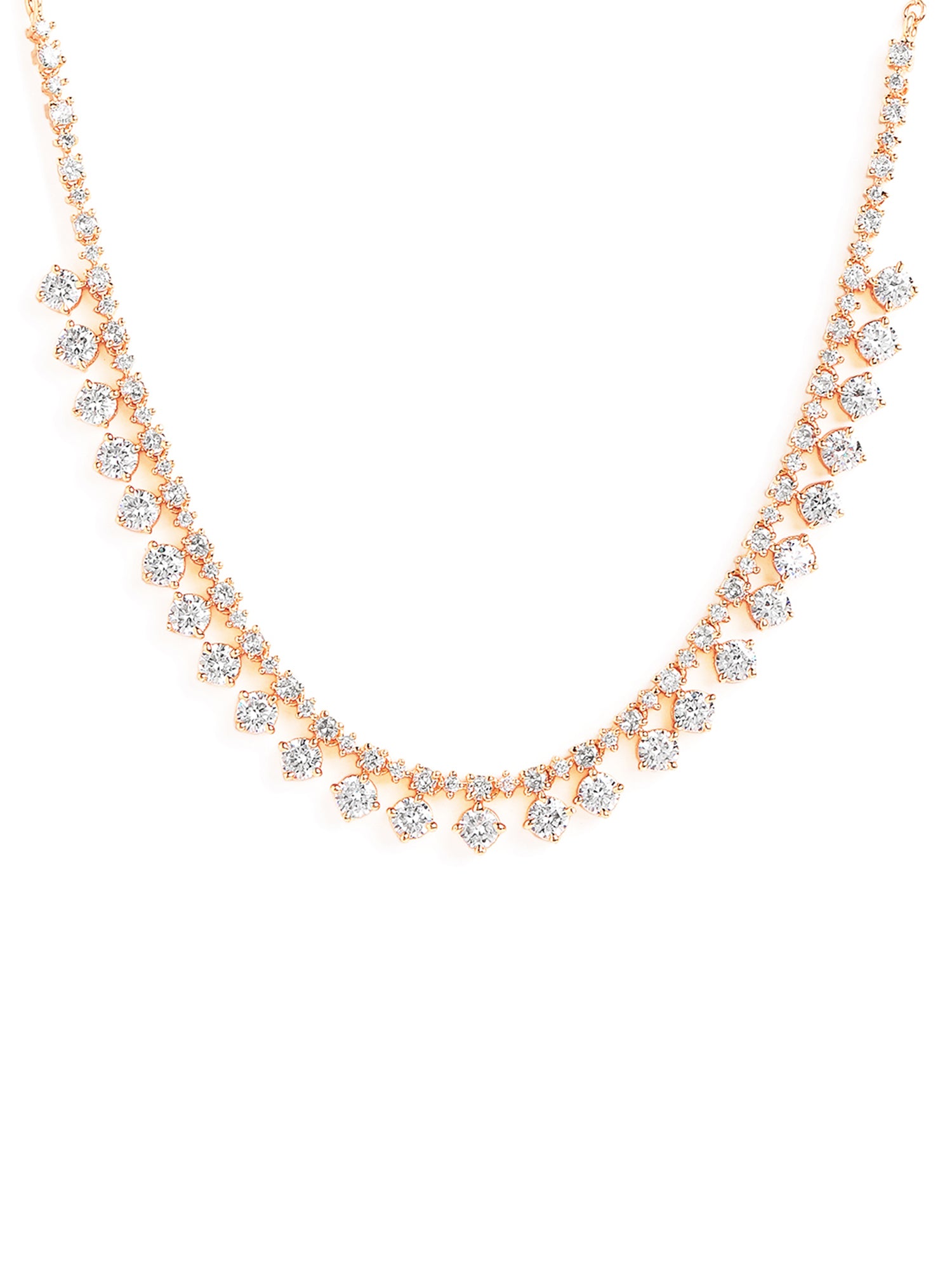 MINUTIAE Gold-Plated Crystals Studded Necklace