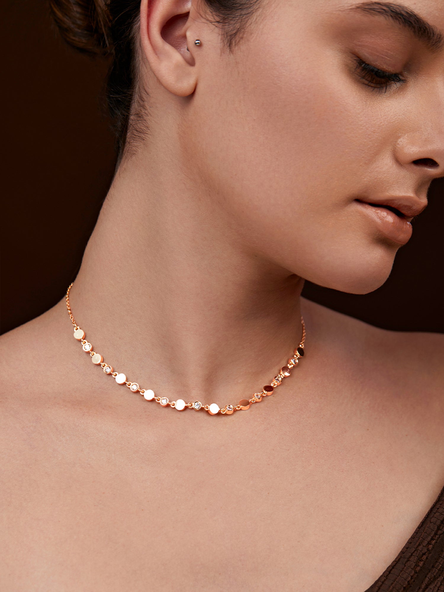 MINUTIAE Gold-Plated Minimal Necklace