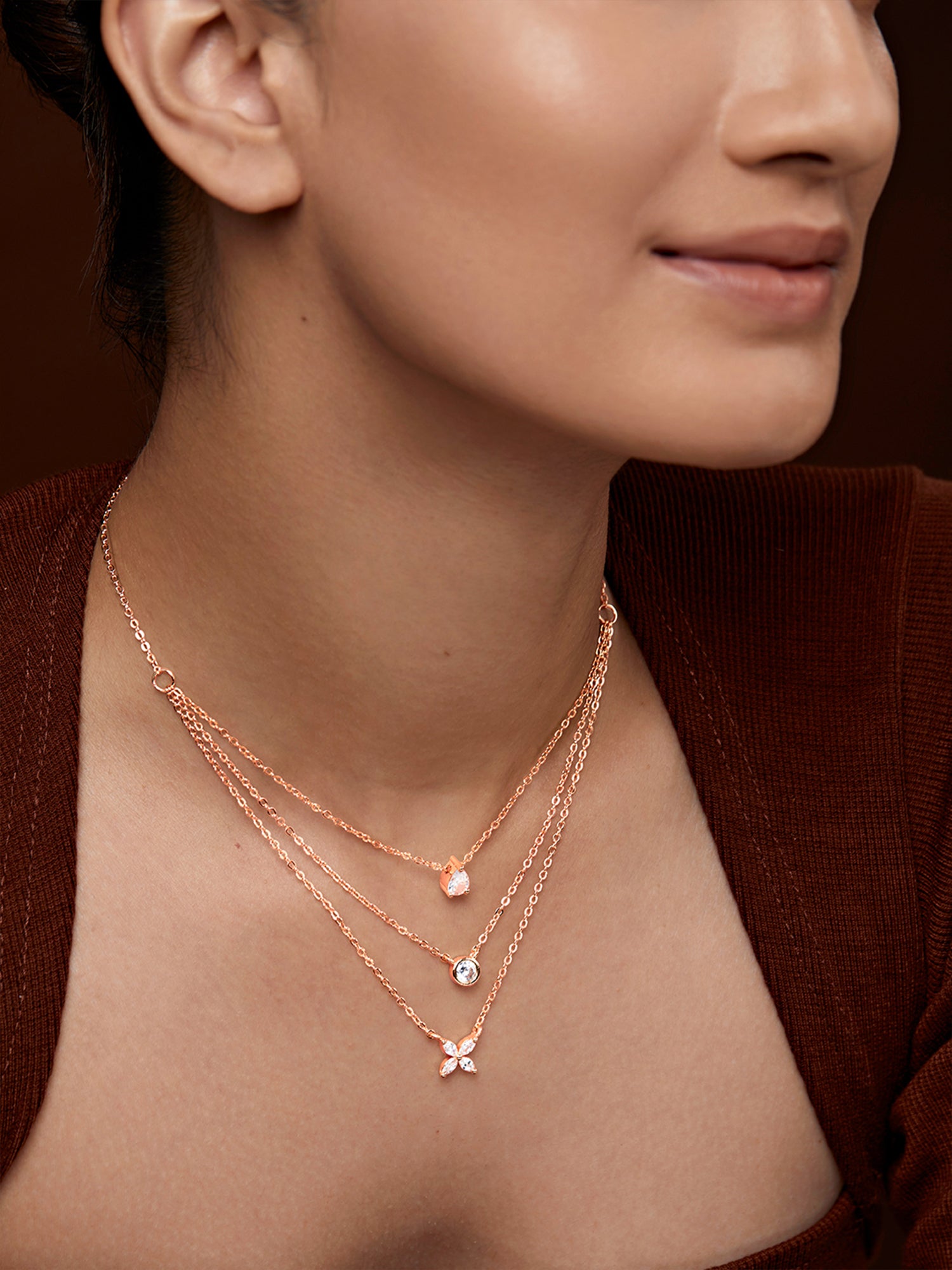 MINUTIAE Gold-Plated Layered Minimal Necklace