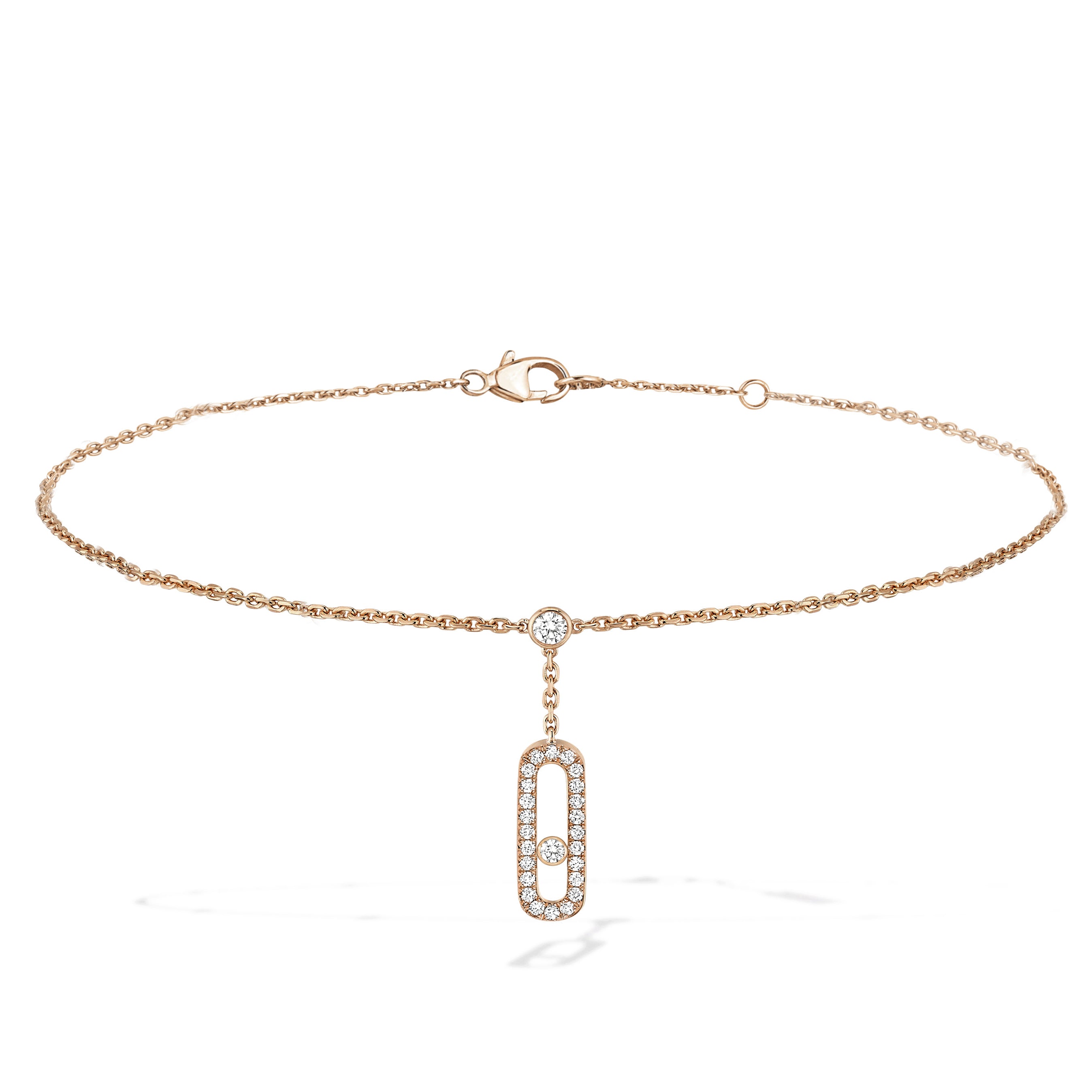Crystal Studded Motif Chain Anklet