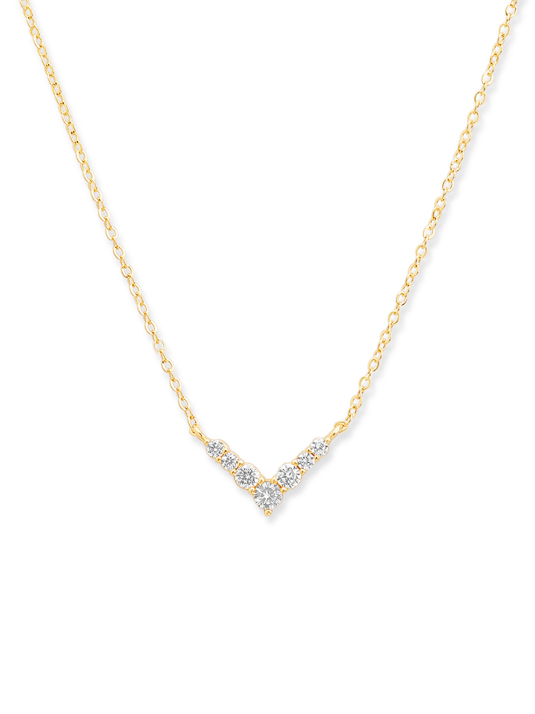 V- Shape Graduating Diamond Necklace