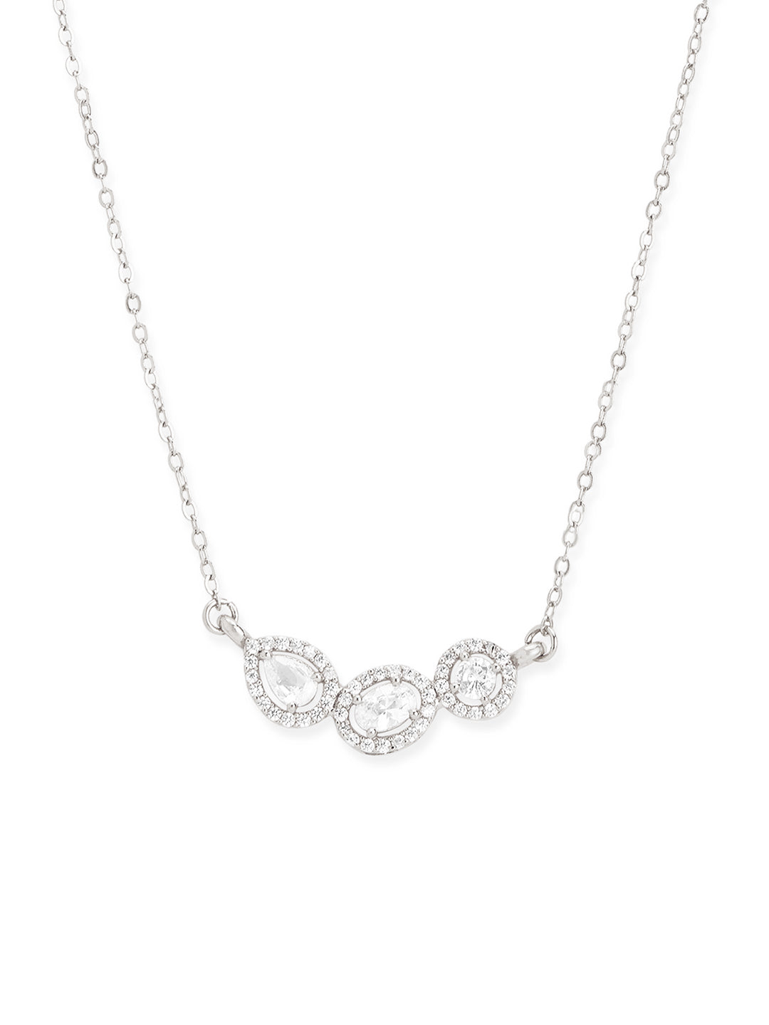 Contemporary Style Diamond Pendant Necklace