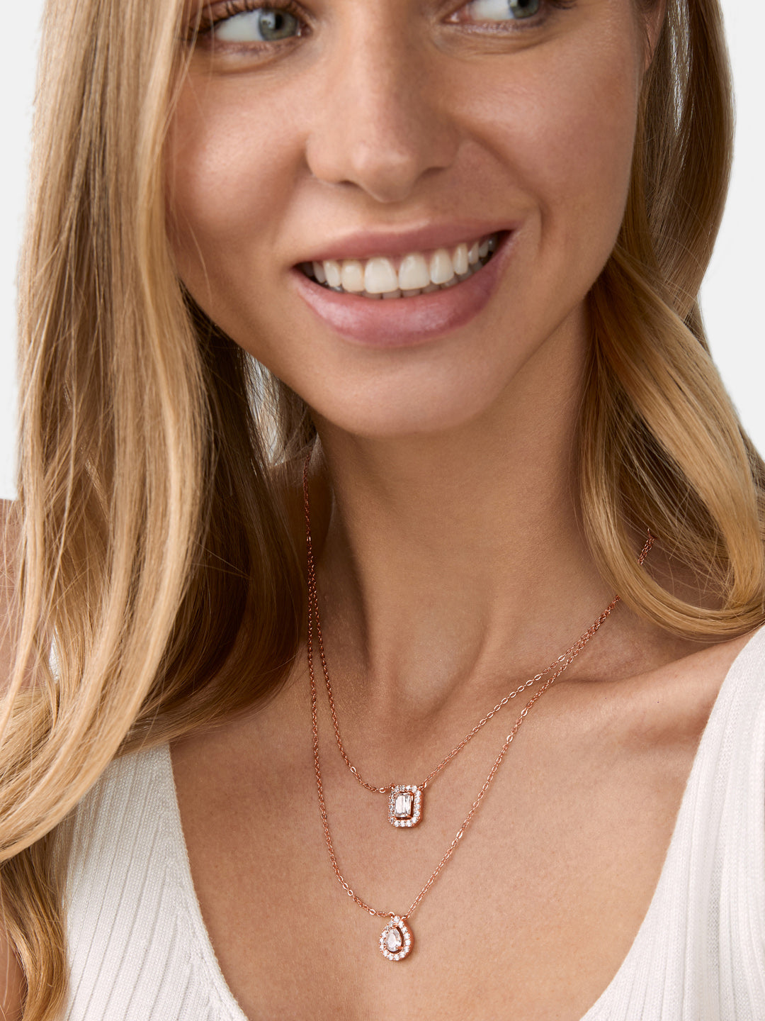 Solitaire Layered Necklace