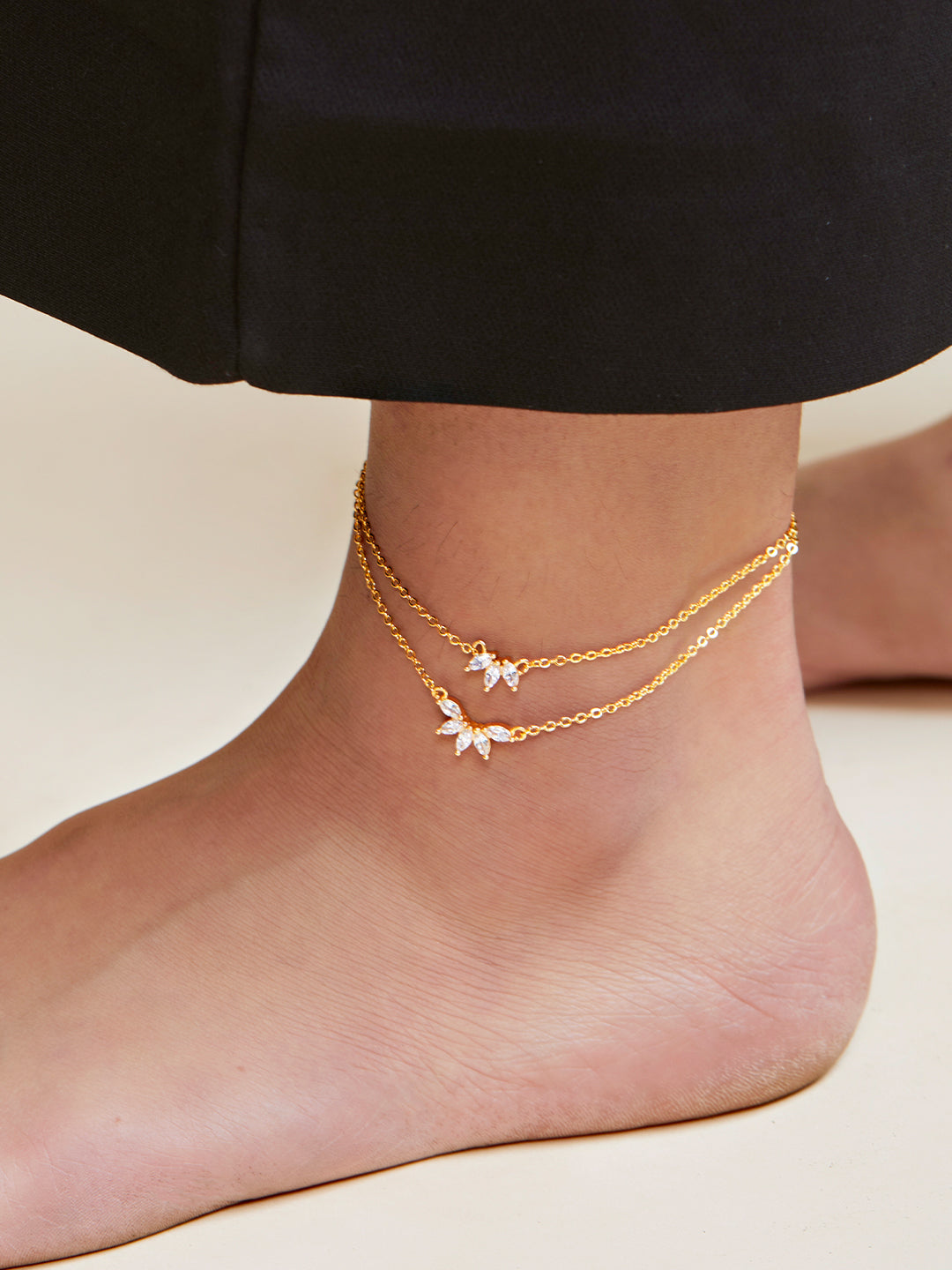 Layered Motif Anklet